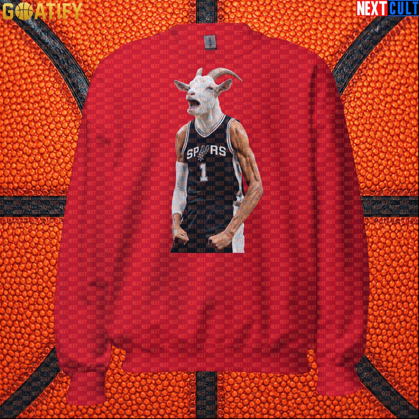 Sweatshirt Victor Wembanyama GOAT Basketball Crewneck for Spurs Fans Funny NBA Sports Gift | Sweatshirts | ["Basketball", "France", "NBA", "NCB", "San Antonio Spurs", "Victor Wembanyama", "Wemby"]