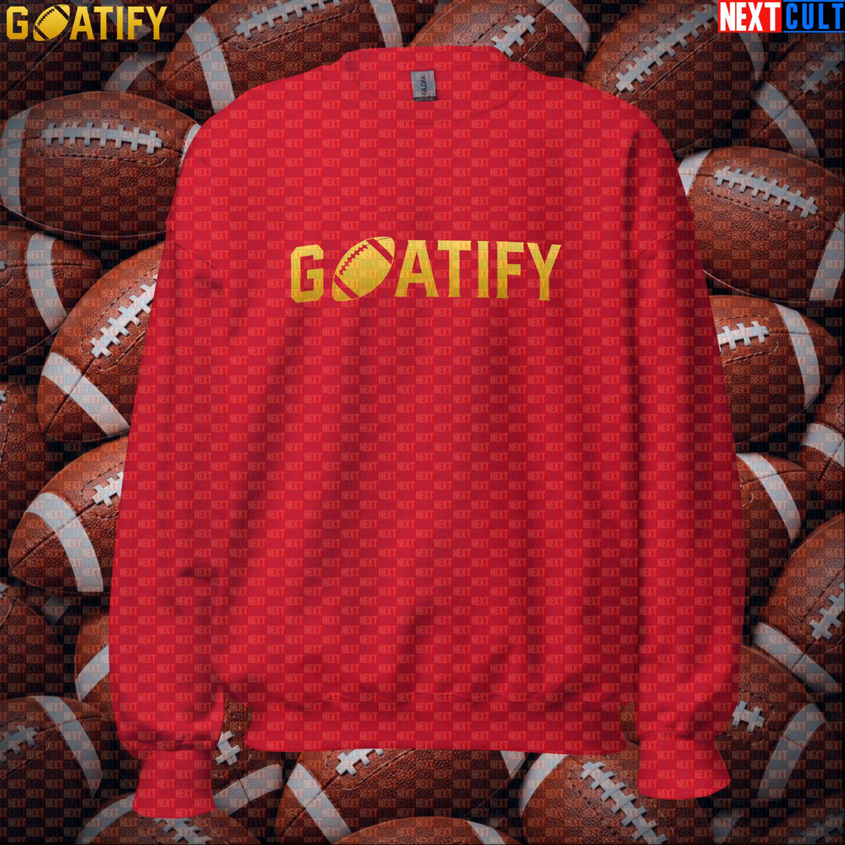 Sweatshirt GOATIFY Football GOAT Crewneck for NFL Fans Greatest of All Time Sports Gift | Sweatshirts | ["American Football", "NCB", "NFL"]