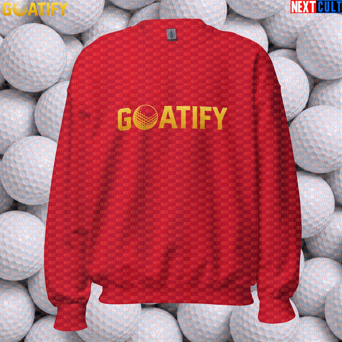 Golf GOAT Sweatshirt Golden Golf Ball Crewneck for Golfers, Sports Fans & Gifts | GOATIFY | Sweatshirts | ["Golf", "NCB", "PGA"]