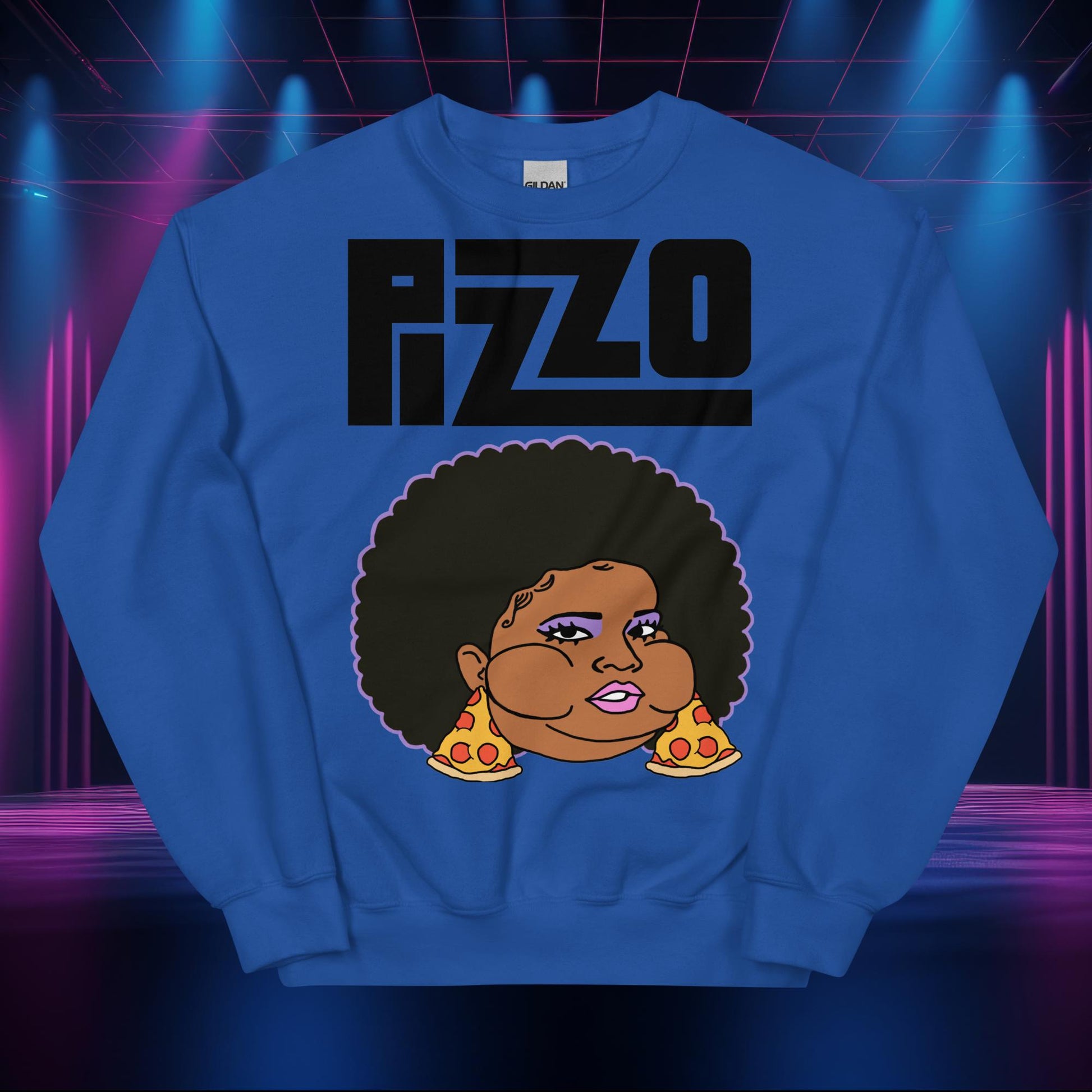 Pizzo Lizzo Pizza Lizzo Merch Lizzo Gift Body Positivity Body empowerment Lizzo Unisex Sweatshirt Royal Sweatshirts Lizzo Music Next Cult Brand