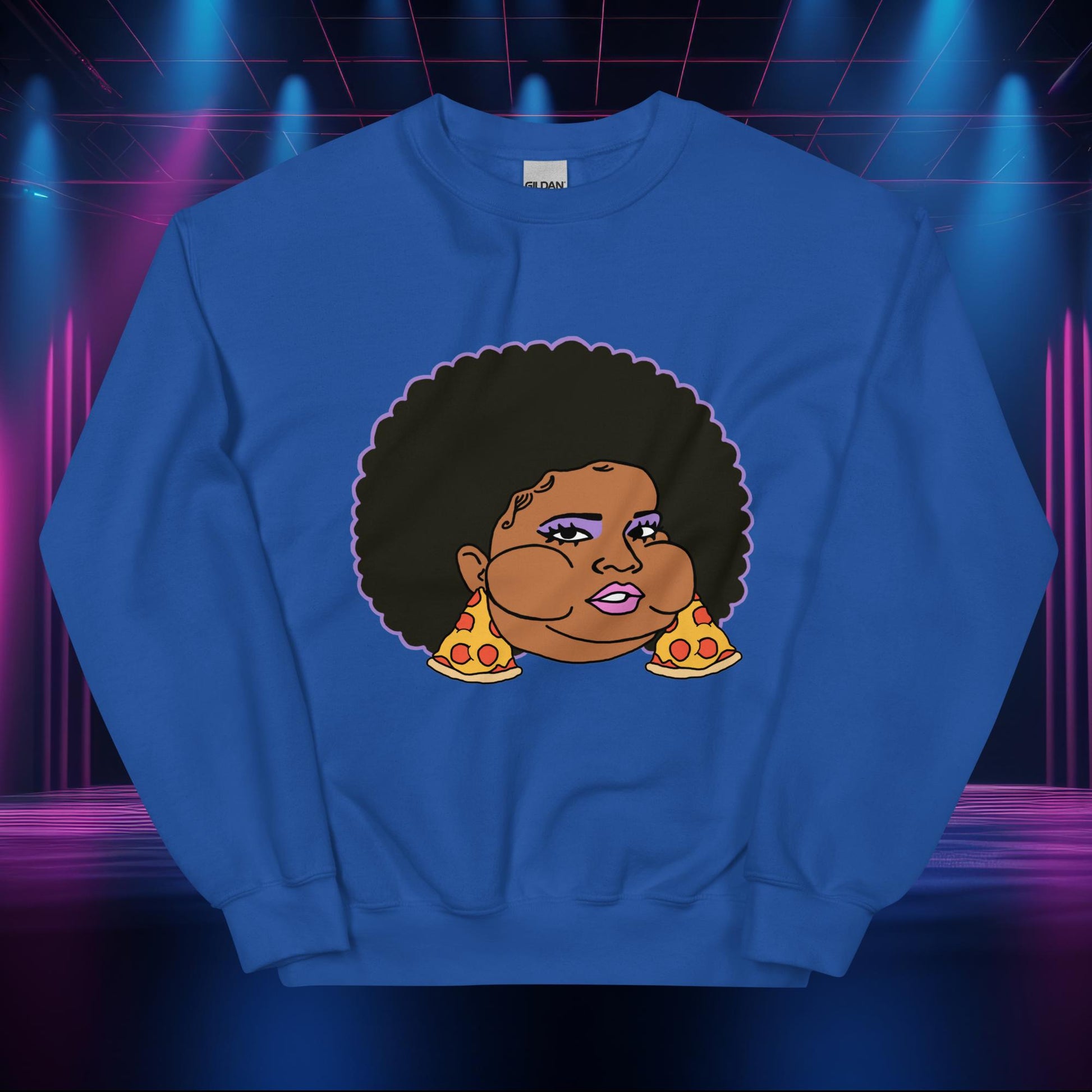 Pizzo Lizzo Pizza Lizzo Merch Lizzo Gift Body Positivity Body empowerment Lizzo Unisex Sweatshirt Royal Sweatshirts Lizzo Music Next Cult Brand