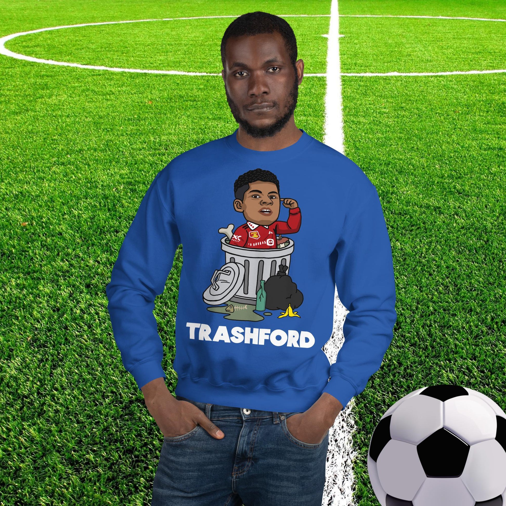 Trashford Marcus Rashford Manchester United Gift Man United Gift Marcus Rashford Sweatshirt Royal Sweatshirts Football Manchester United Marcus Rashford Next Cult Brand