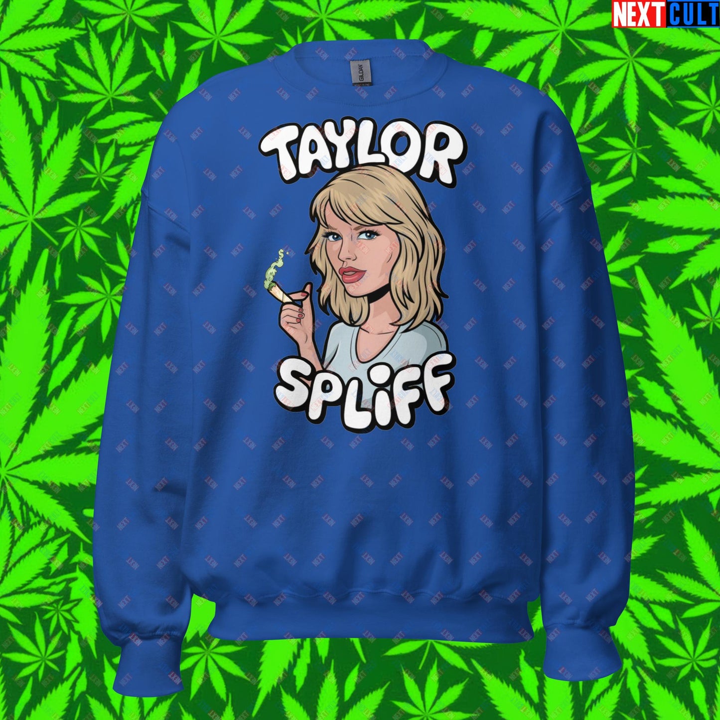 Taylor Spliff Pop Music Star Pothead Stoner Funny Weed Meme Unisex Sweatshirt Royal Sweatshirts Music Weed Next Cult Brand