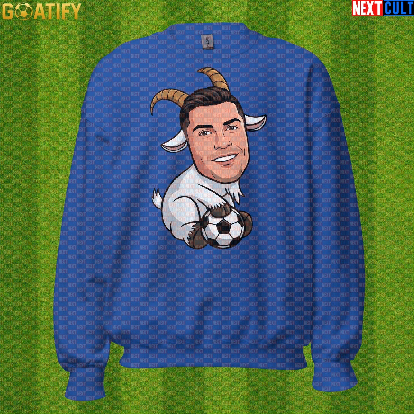 Cristiano Ronaldo Sweatshirt – GOAT Soccer Crewneck Gift for Portugal and World Cup Fans |  | ["Al Nassr", "Cristiano Ronaldo", "Football", "Juventus", "Manchester United", "Portugal", "Real Madrid", "Soccer"]