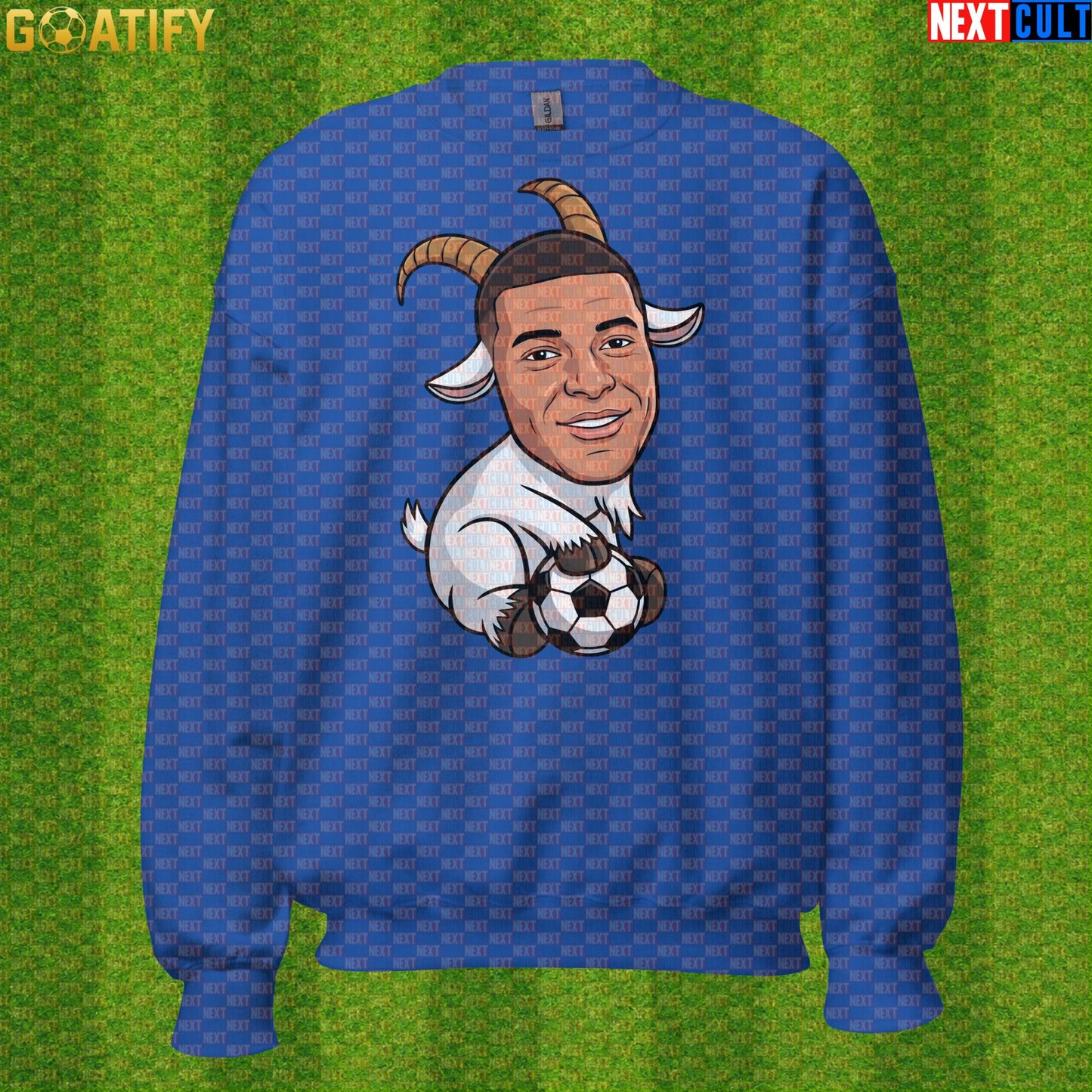 Kylian Mbappe Sweatshirt – GOAT Soccer Crewneck Football Gift for France and Real Madrid Fans |  | ["Football", "France", "Kylian Mbappe", "PSG", "Real Madrid", "Soccer"]