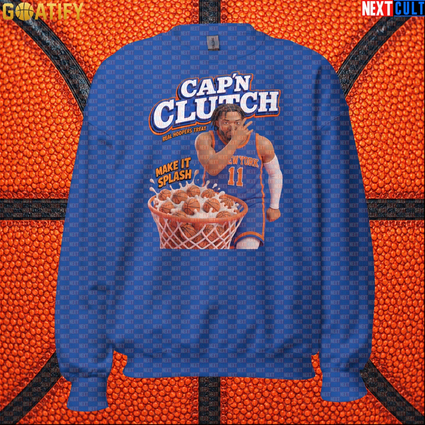 Jalen Brunson Sweatshirt – Captain Clutch Crewneck Gift for Knicks and NBA Fans |  | ["Basketball", "Jalen Brunson", "NBA", "New York Knicks"]