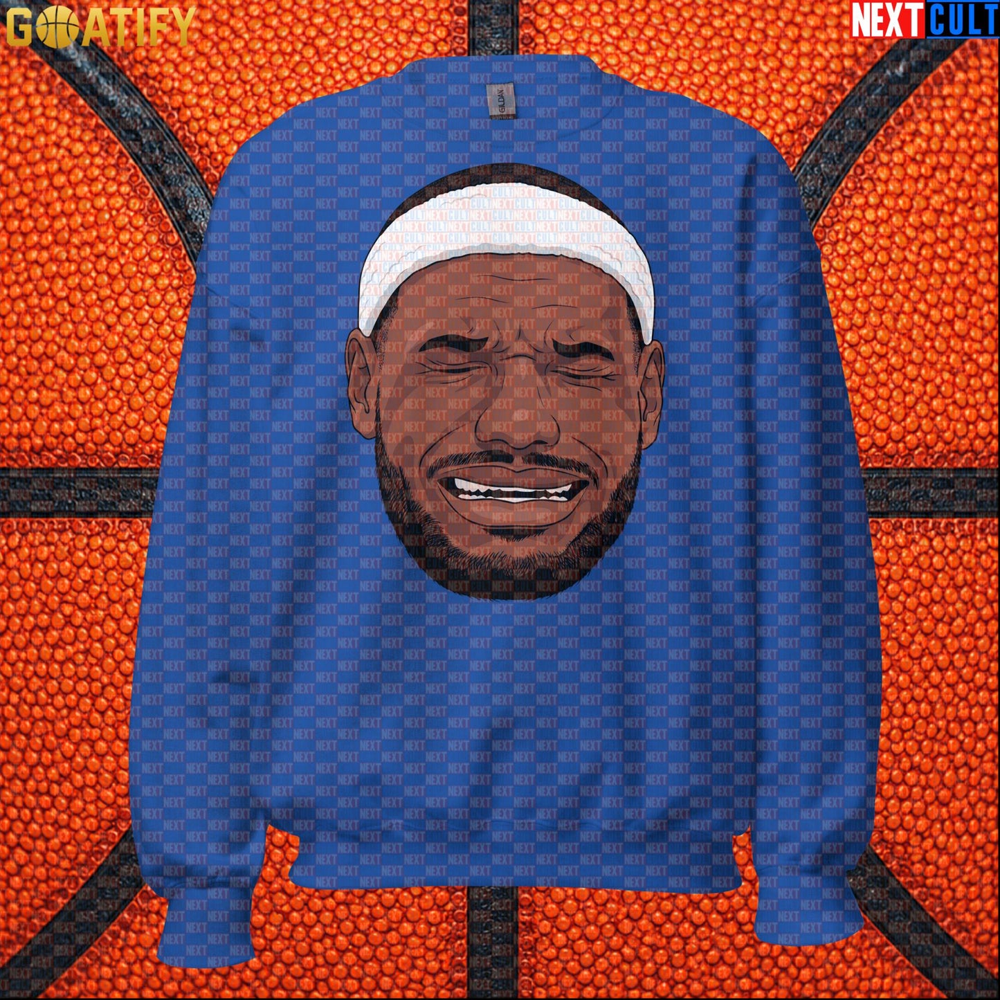 Crying LeBron Meme Sweatshirt – Funny NBA Basketball Crewneck Gift for Sports Fans |  | ["Basketball", "LeBron James", "NBA"]