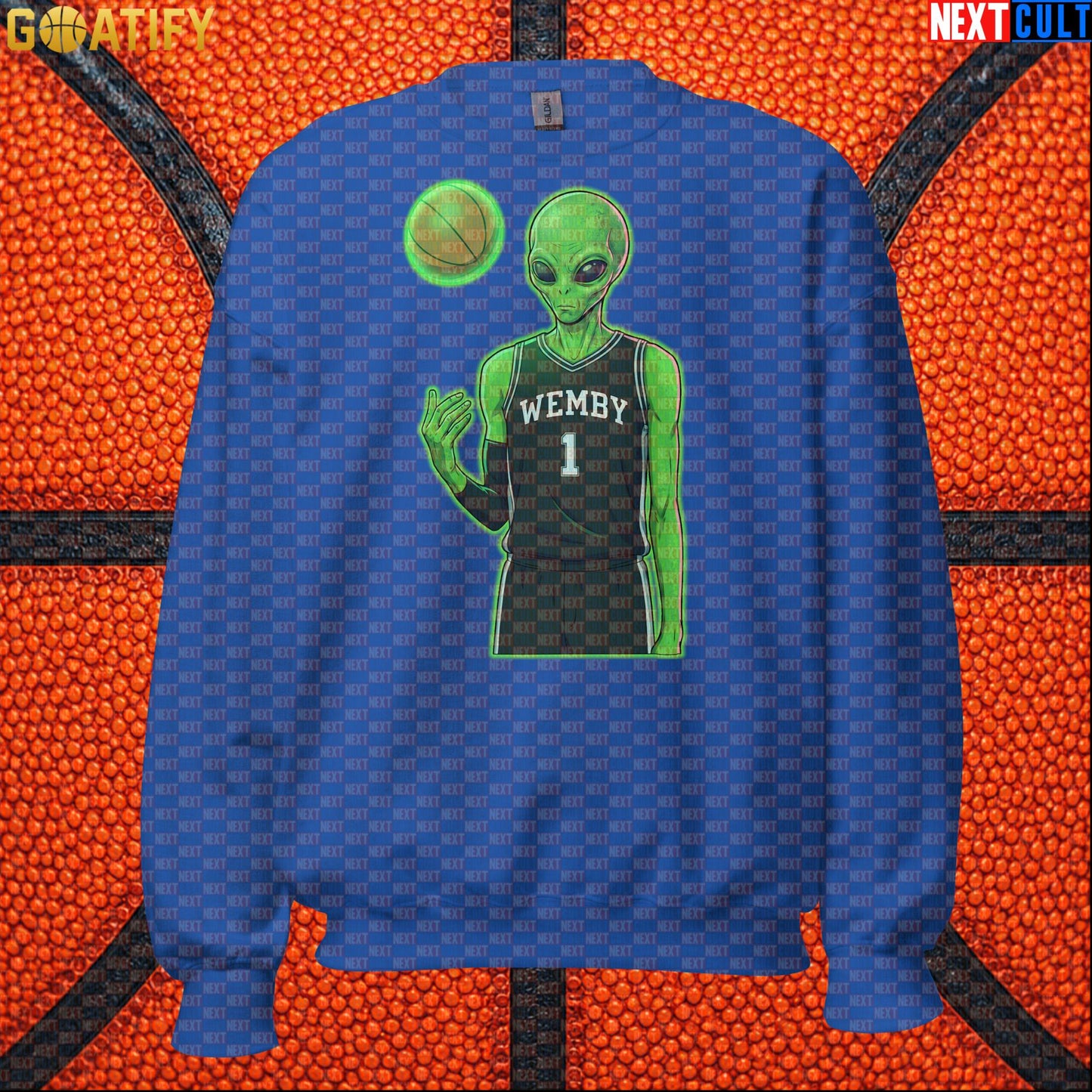 Basketball Sweatshirt Alien Wemby Graphic for Spurs Fans, Victor Wembanyama NBA Gift |  | ["Basketball", "France", "NBA", "San Antonio Spurs", "Victor Wembanyama", "Wemby"]
