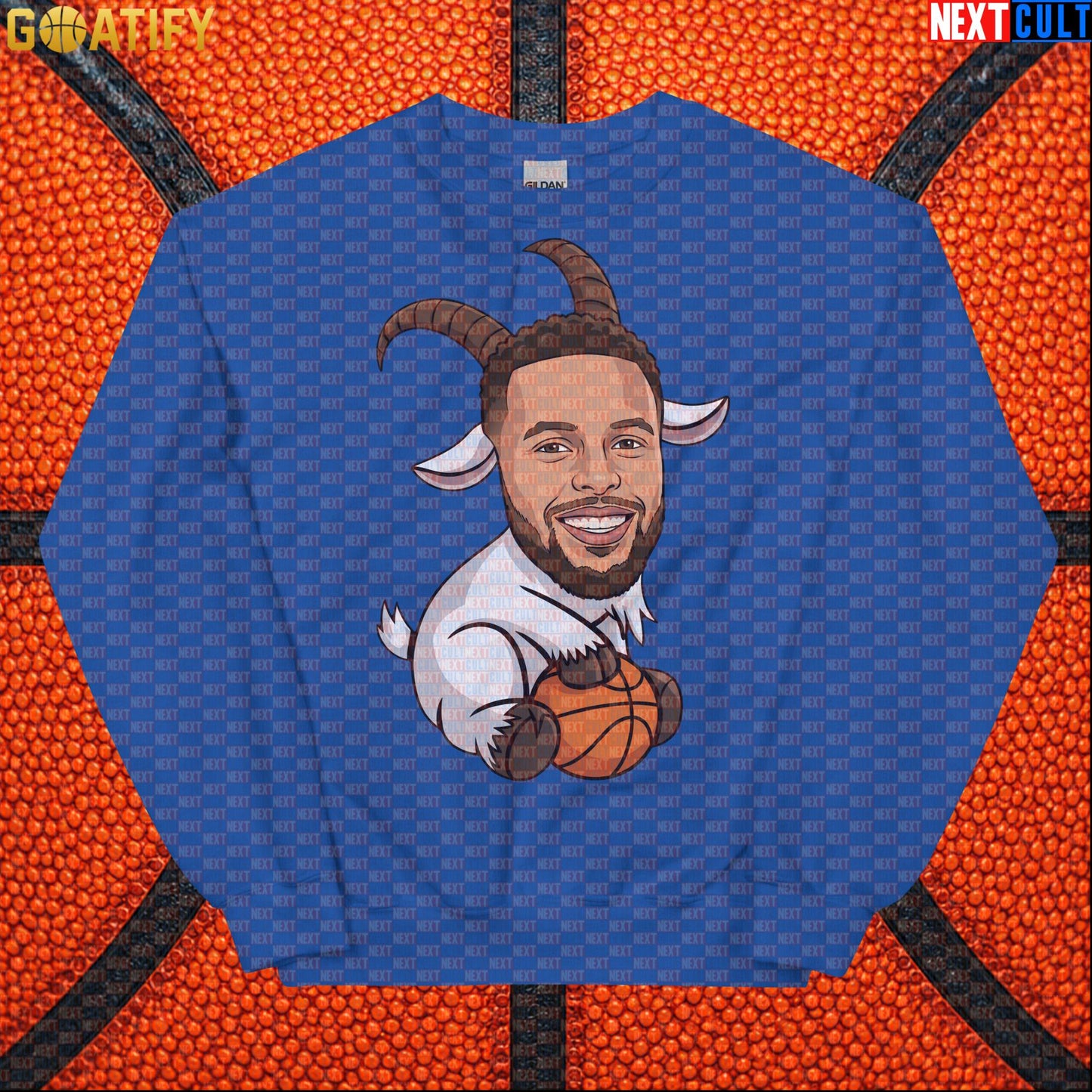 Stephen Curry Sweatshirt GOAT Basketball Crewneck for Warriors Fans, Funny NBA Sports Gift | Sweatshirts | ["Basketball", "Golden State Warriors", "NBA", "NCB", "Stephen Curry"]