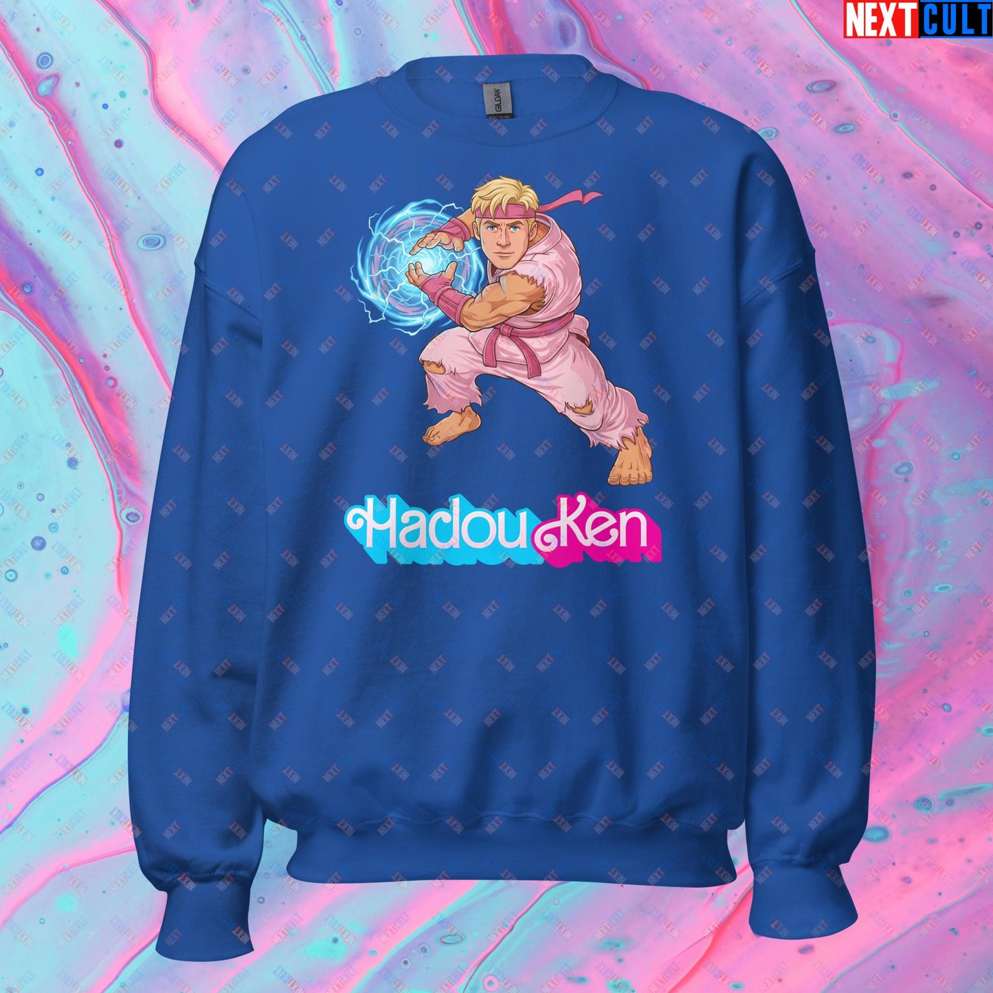 Hadouken Ken Barbie Ryan Gosling Street Fighter Funny Unisex Sweatshirt Royal Sweatshirts Next Cult Brand