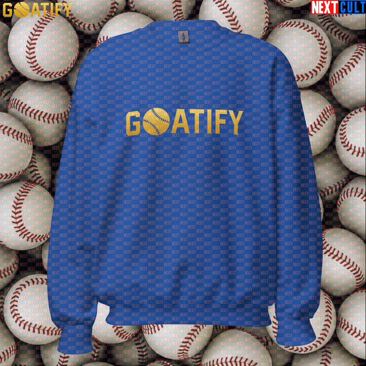 Sweatshirt GOATIFY Baseball GOAT Crewneck for MLB Fans Greatest of All Time Sports Gift | Sweatshirts | ["Baseball", "MLB", "NCB"]