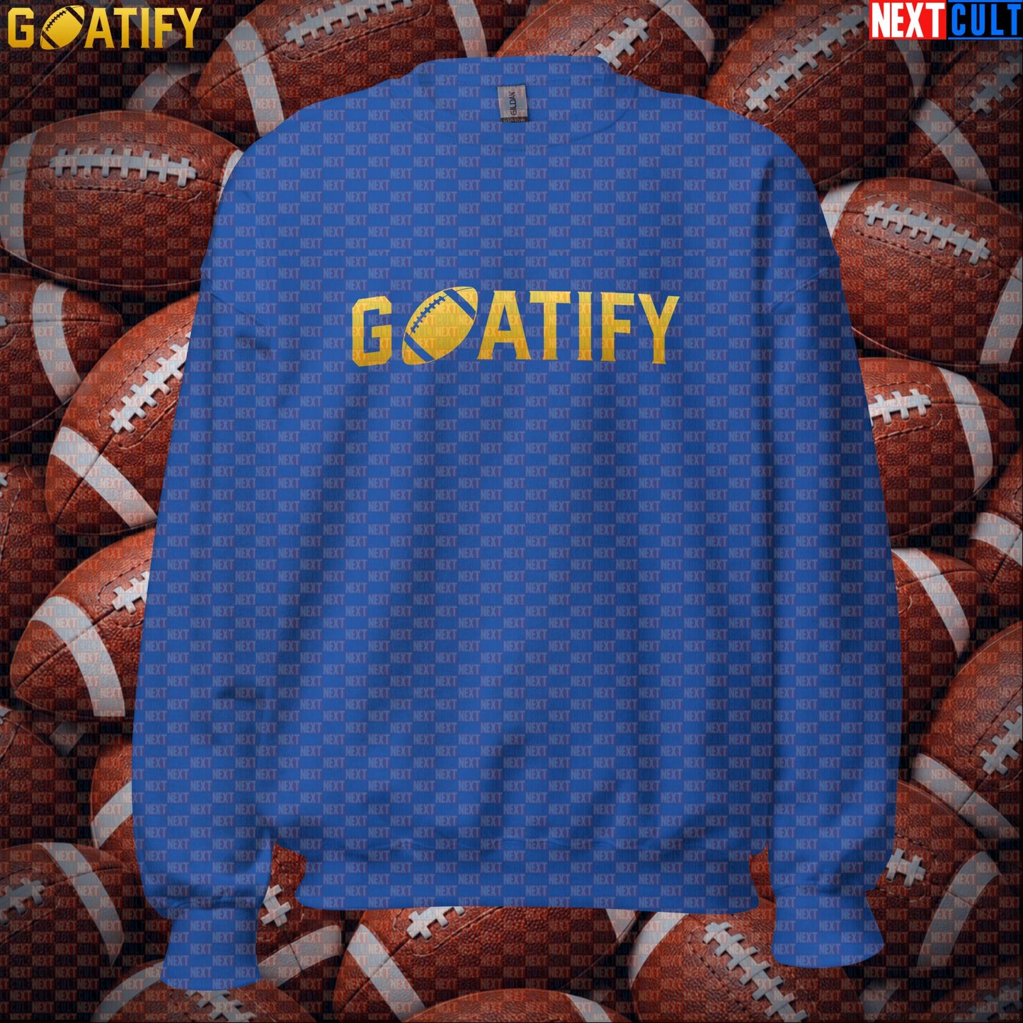 Sweatshirt GOATIFY Football GOAT Crewneck for NFL Fans Greatest of All Time Sports Gift | Sweatshirts | ["American Football", "NCB", "NFL"]