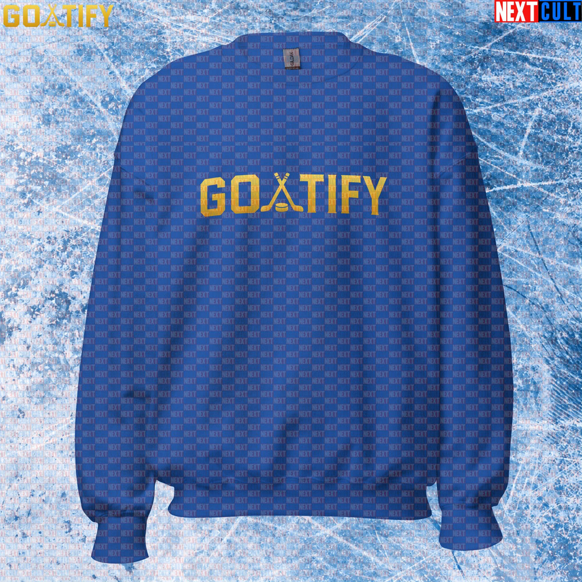 Hockey GOAT Sweatshirt GOATIFY Gold Logo Crewneck for NHL Fans & Ice Hockey Gifts | Sweatshirts | ["Hockey", "NCB", "NHL"]