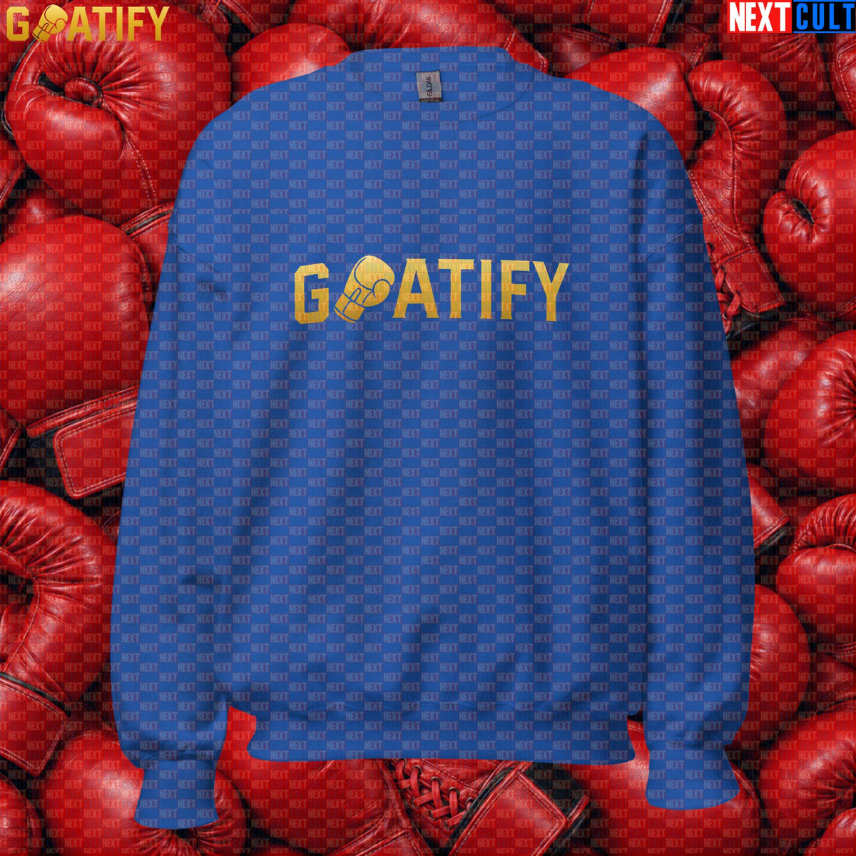 Boxing GOAT Sweatshirt GOATIFY Gold Fight Crewneck for Boxing Fans & Martial Arts Gifts | Sweatshirts | ["Boxing", "Martial Arts", "NCB"]