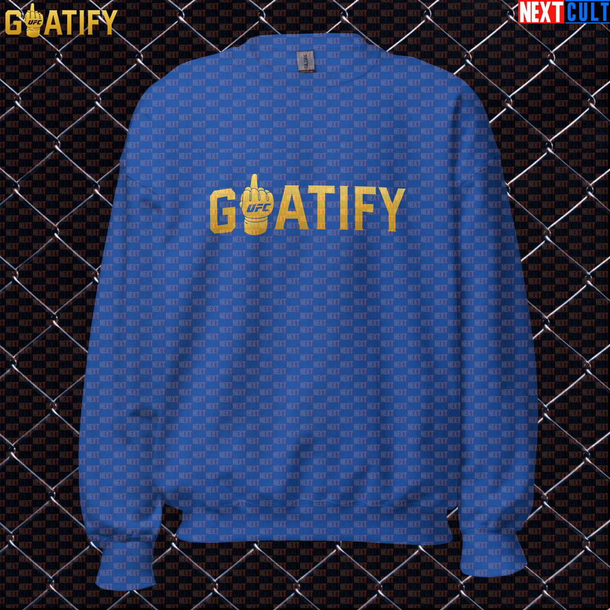 MMA GOAT Sweatshirt Gold Middle Finger Fight Crewneck for UFC Fans & Fighter Gifts | GOATIFY | Sweatshirts | ["Martial Arts", "MMA", "NCB", "UFC"]