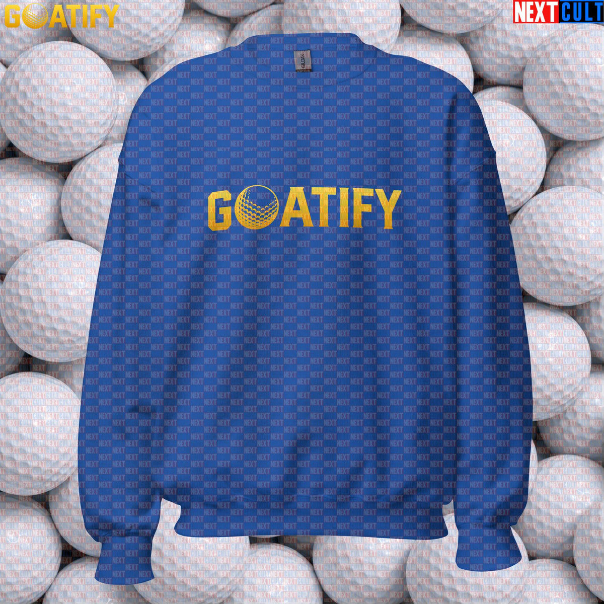 Golf GOAT Sweatshirt Golden Golf Ball Crewneck for Golfers, Sports Fans & Gifts | GOATIFY | Sweatshirts | ["Golf", "NCB", "PGA"]