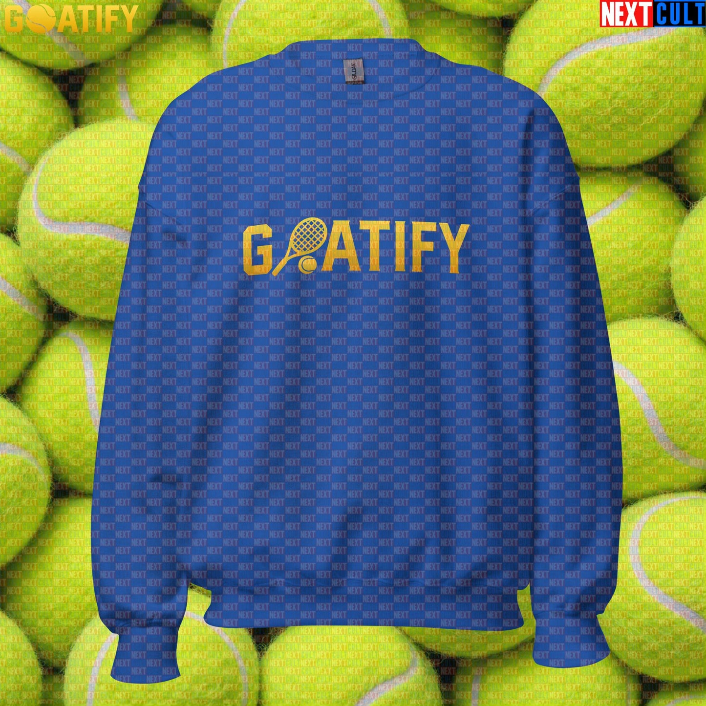 Tennis GOAT Sweatshirt Golden Racket & Ball Crewneck for Players & Sports Fans | GOATIFY | Sweatshirts | ["NCB", "Tennis"]