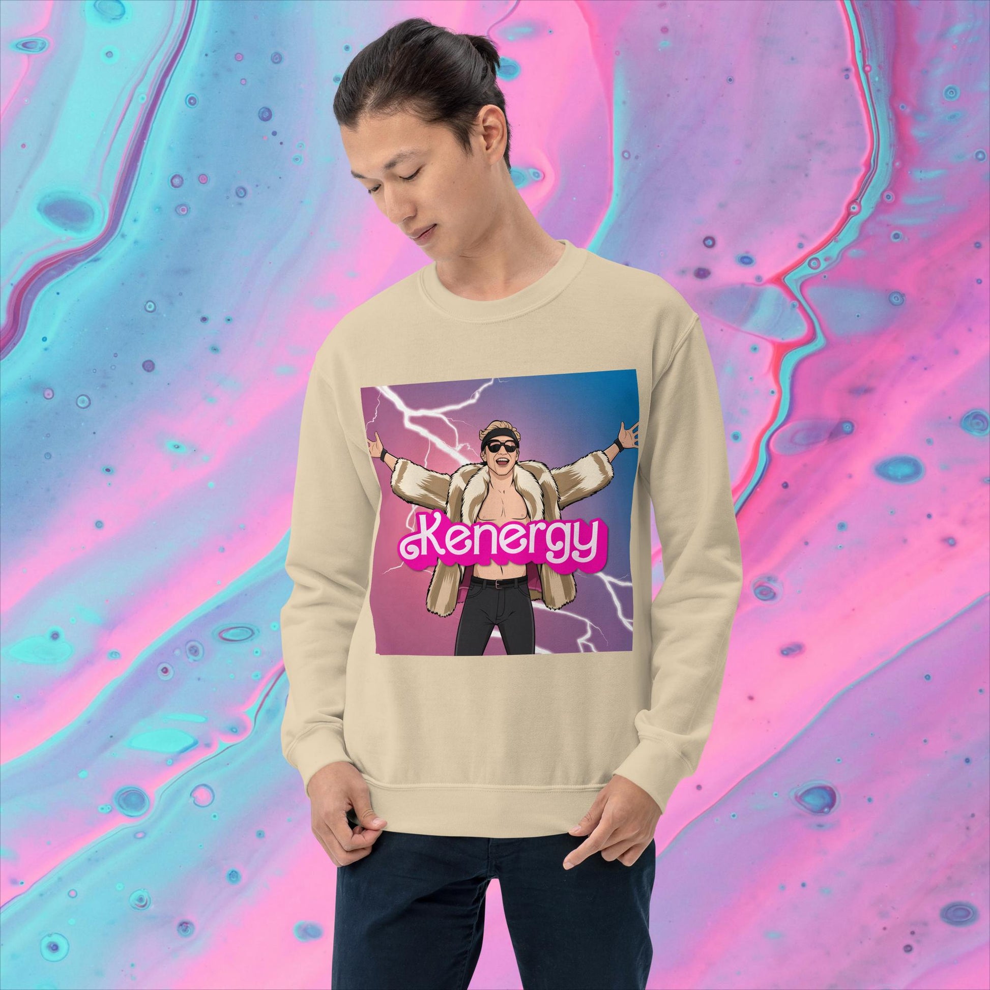 Kenergy Barbie Ryan Gosling Ken Unisex Sweatshirt Next Cult Brand Barbie, Ken, Kenergy, Movies, Ryan Gosling