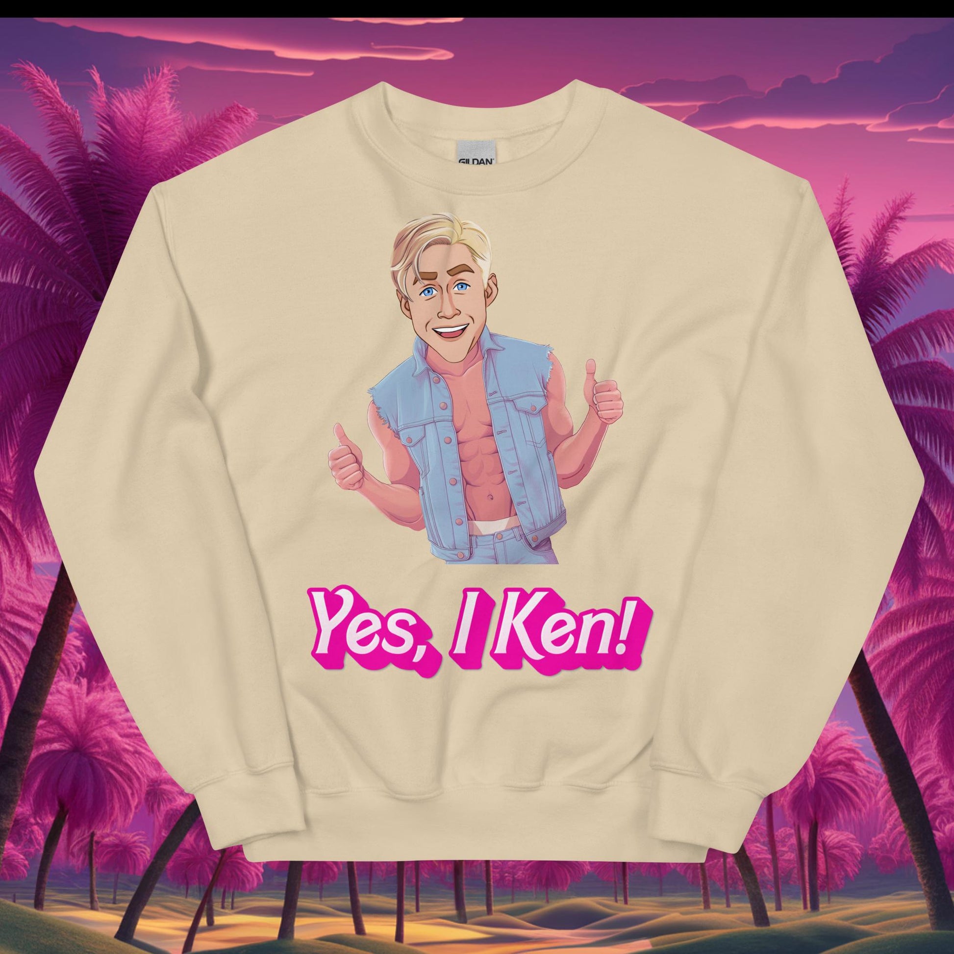 Yes I Ken Yes I can Ryan Gosling Ken Barbie Movie Unisex Sweatshirt Next Cult Brand