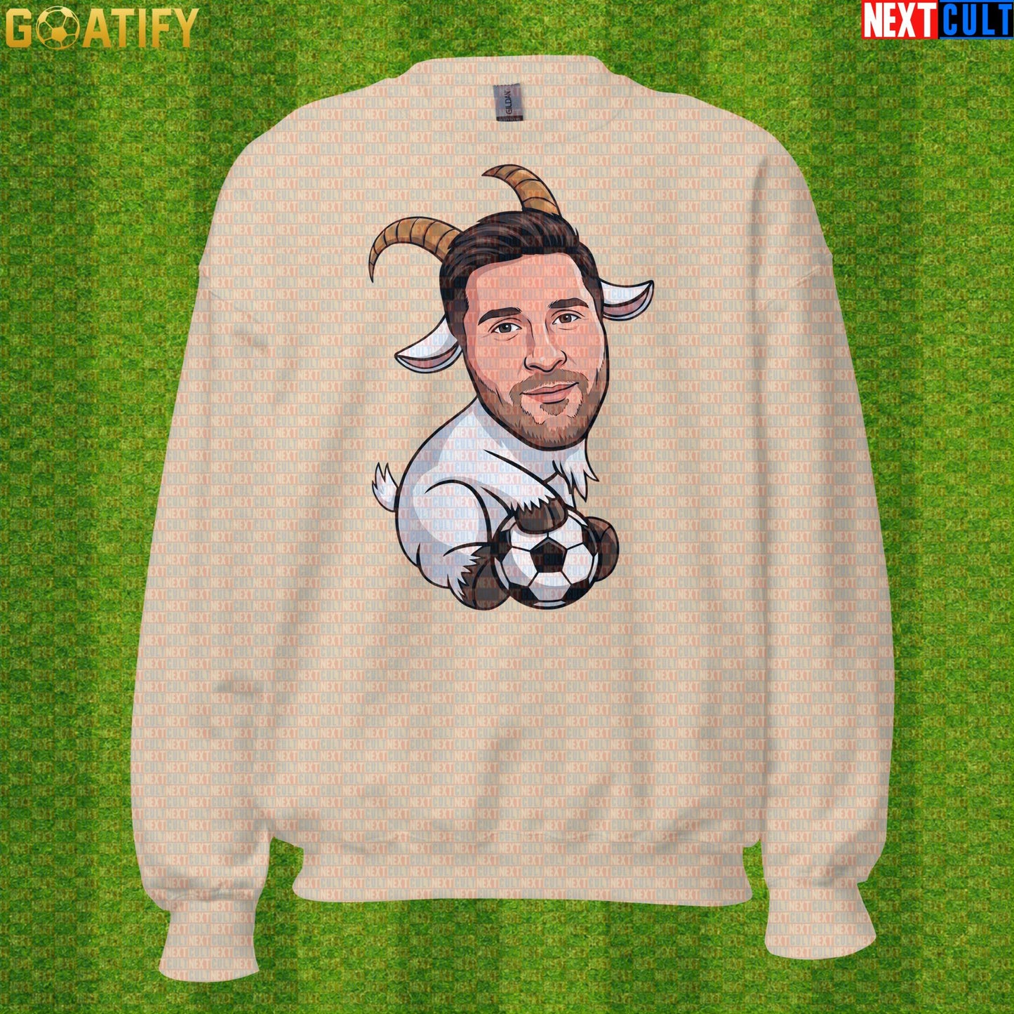 Lionel Messi Sweatshirt - GOAT Soccer Crewneck Gift for Argentina World Cup Football Fans |  | ["Argentina", "Barcelona", "Football", "Inter Miami", "Lionel Messi", "Soccer"]