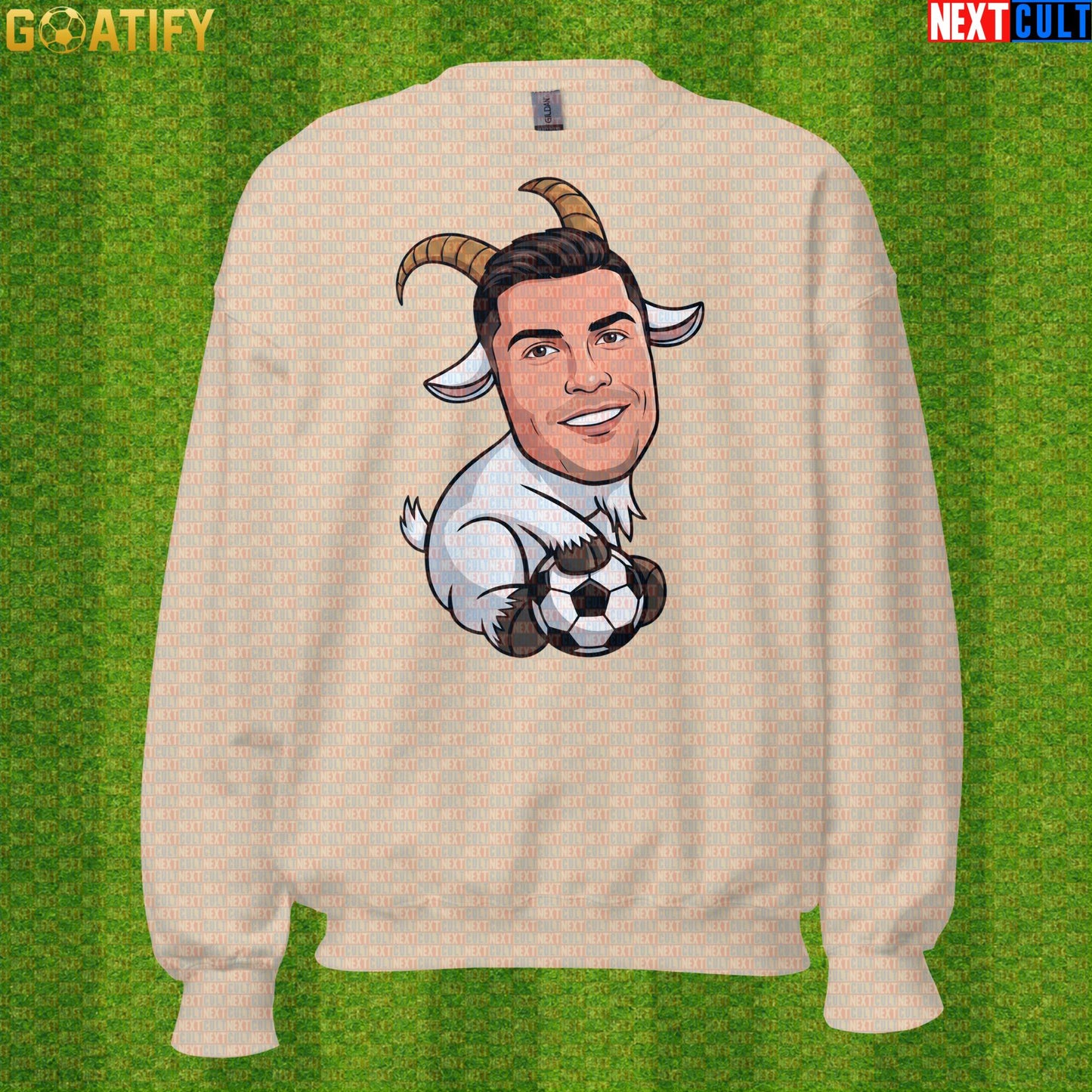 Cristiano Ronaldo Sweatshirt – GOAT Soccer Crewneck Gift for Portugal and World Cup Fans |  | ["Al Nassr", "Cristiano Ronaldo", "Football", "Juventus", "Manchester United", "Portugal", "Real Madrid", "Soccer"]