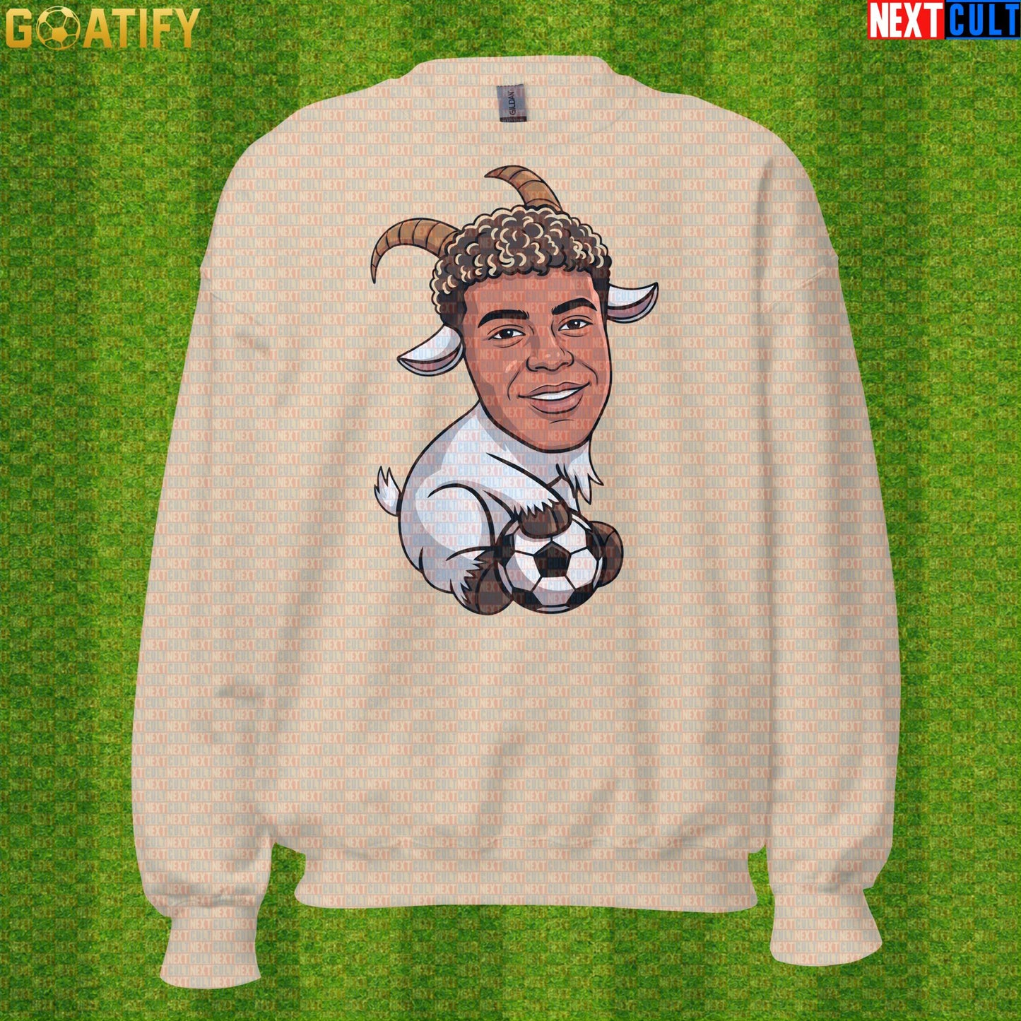 Lamine Yamal Sweatshirt – Young GOAT Football Crewneck Gift for Barcelona Supporters Sand Next Cult Brand