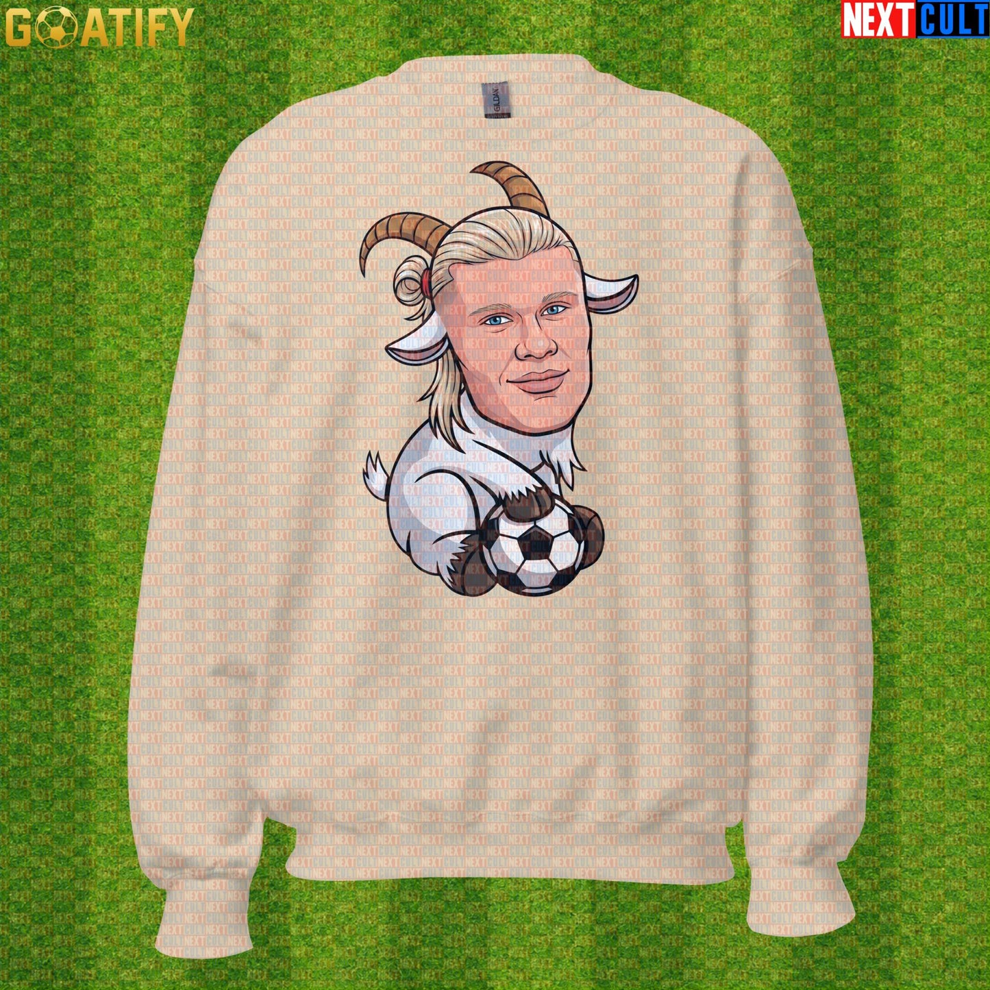 Erling Haaland Sweatshirt – Nordic GOAT Crewneck for Norway and Borussia Dortmund Fans |  | ["Borussia Dortmund", "Erling Haaland", "Football", "Manchester City", "Norway", "Soccer"]