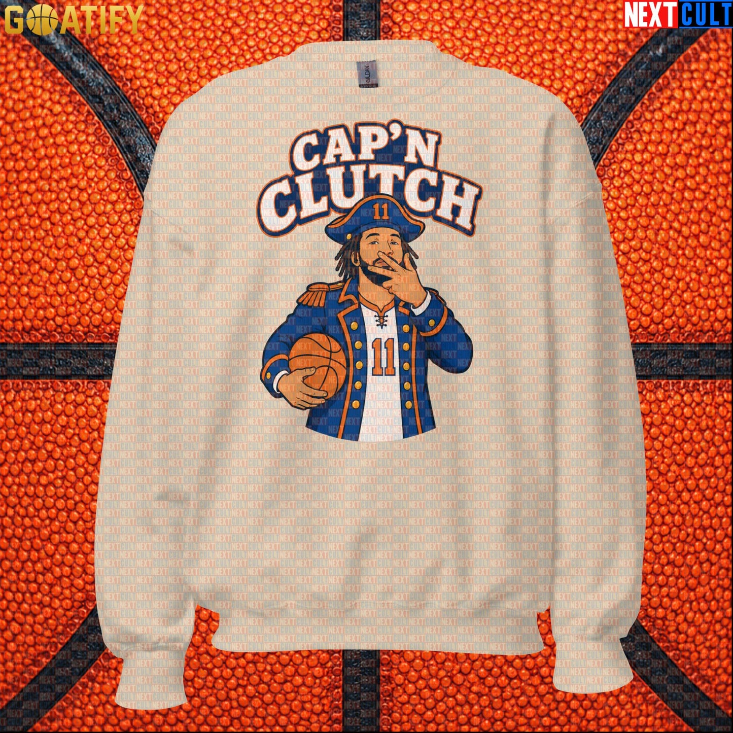 Jalen Brunson Sweatshirt – Captain Clutch Crewneck for Knicks Fans and Basketball Gifts Sand Next Cult Brand