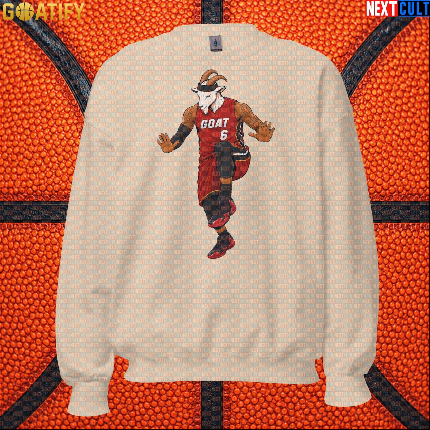 LeBron James Sweatshirt – Miami Heat GOAT Crewneck Gift for Retro NBA Basketball Fans Sand Next Cult Brand