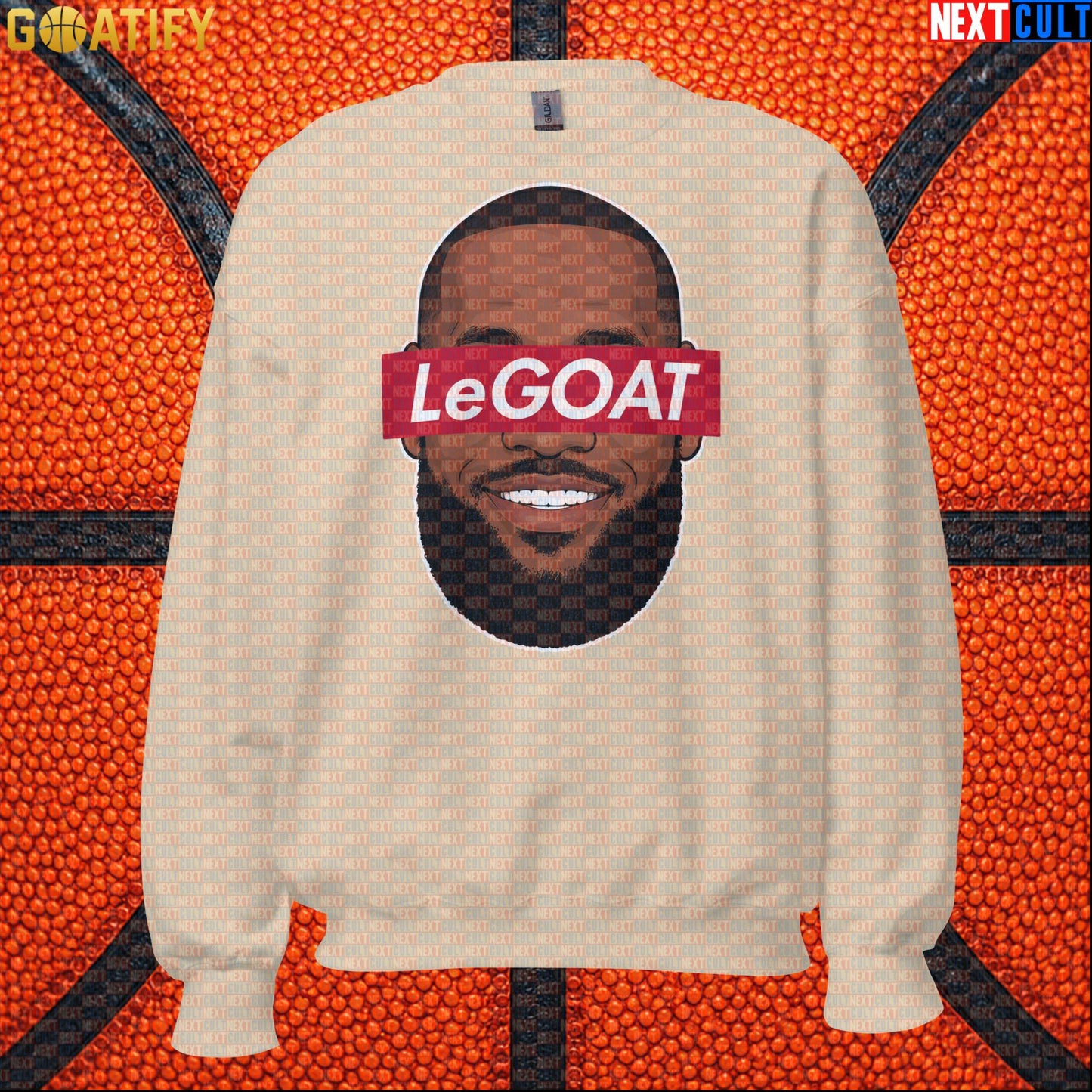 LeBron James Sweatshirt – Retro LeGOAT Crewneck Gift for NBA Fans and Basketball Collectors |  | ["Basketball", "Cleveland Cavaliers", "LeBron James", "Los Angeles Lakers", "Miami Heat", "NBA"]