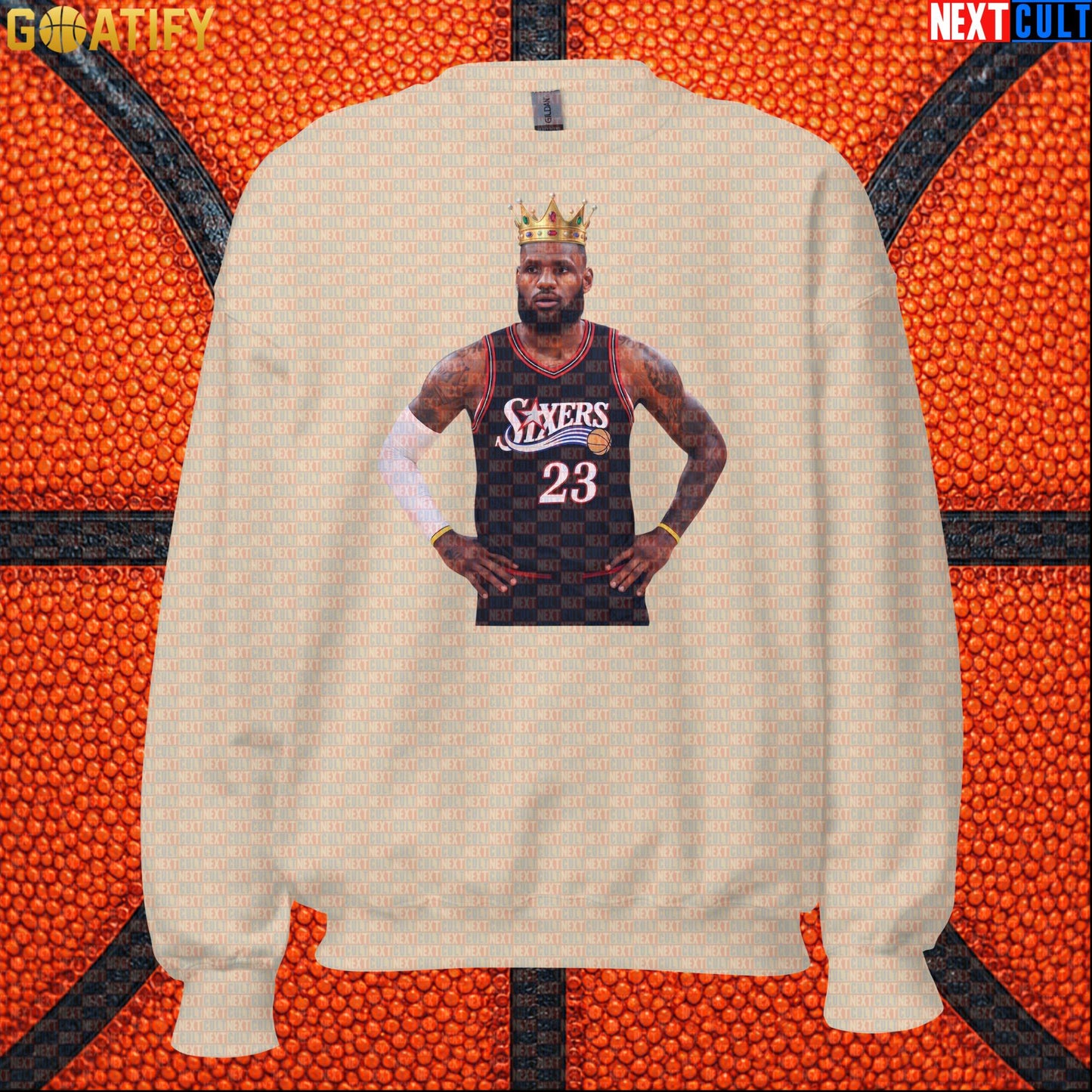 LeBron James Sweatshirt – King of Philly 76ers Basketball Crewneck for NBA Fans & Gifts |  | ["Basketball", "LeBron James", "NBA", "Philadelphia 76ers"]