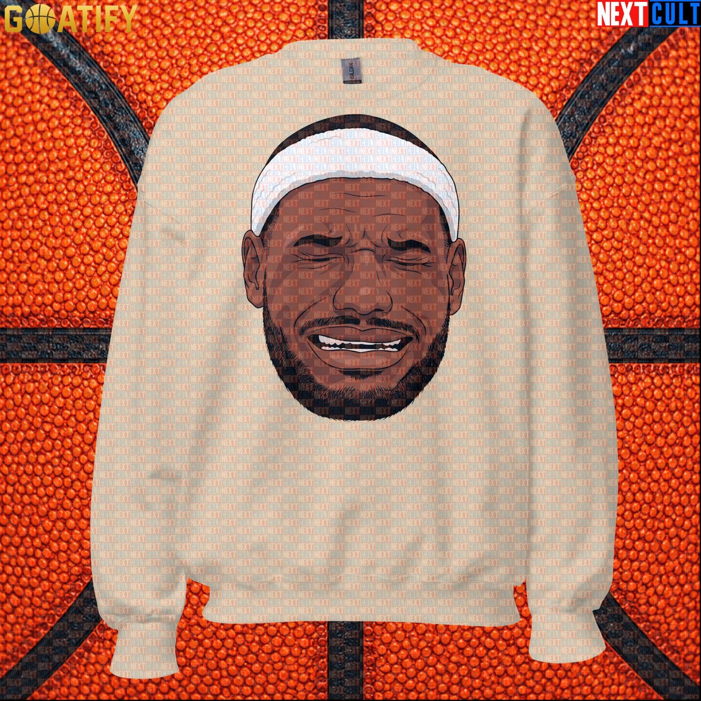 Crying LeBron Meme Sweatshirt – Funny NBA Basketball Crewneck Gift for Sports Fans |  | ["Basketball", "LeBron James", "NBA"]