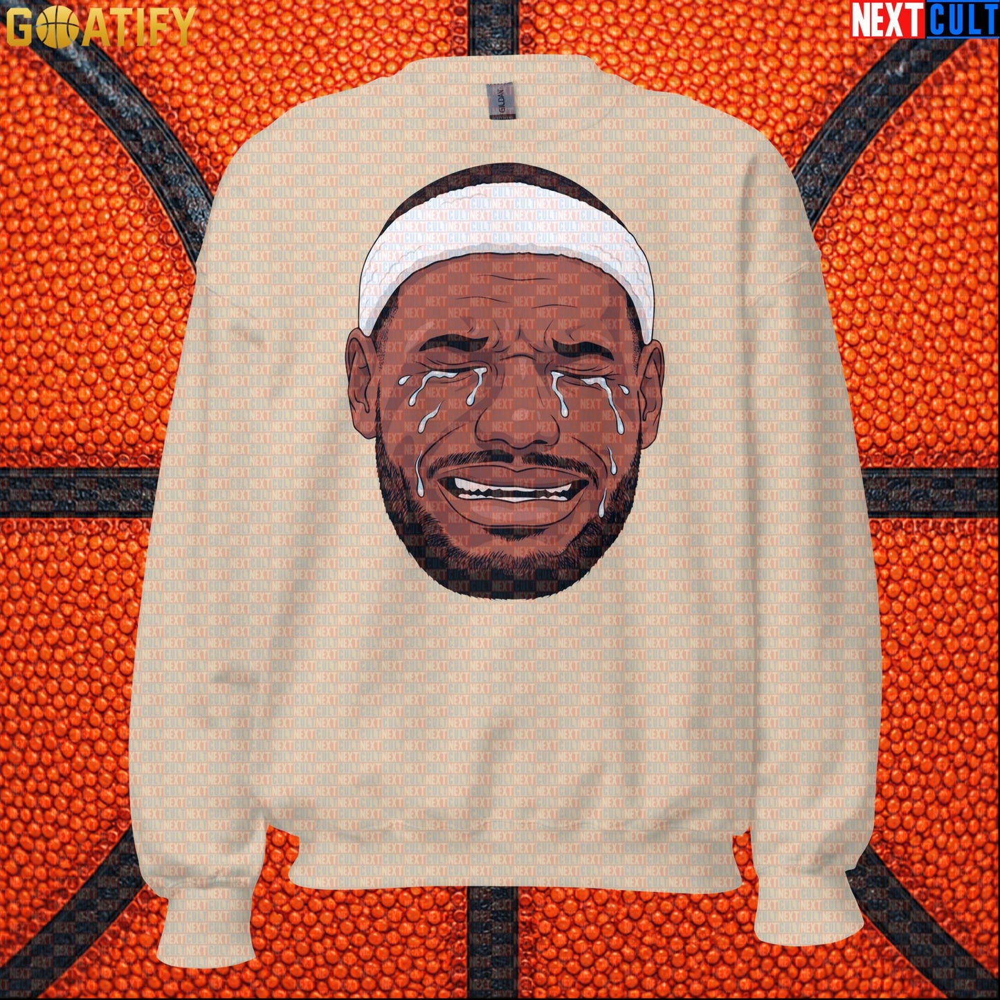 Crying LeBron Meme Sweatshirt – Funny NBA Basketball Crewneck Game Day Gift for Fans |  | ["Basketball", "LeBron James", "NBA"]