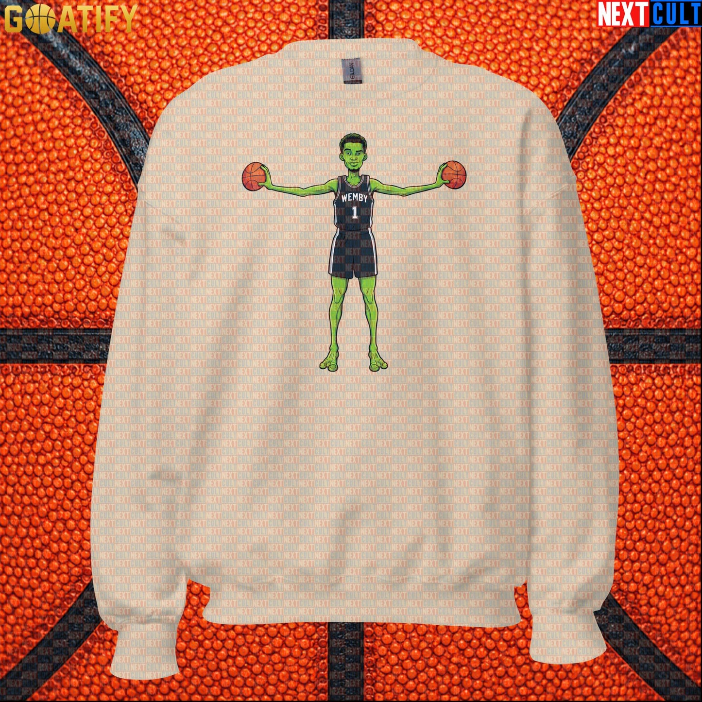 Basketball Sweatshirt Alien Wemby Sci-Fi Design for Spurs Fans, Winter and NBA Gifts |  | ["Basketball", "France", "NBA", "San Antonio Spurs", "Victor Wembanyama", "Wemby"]