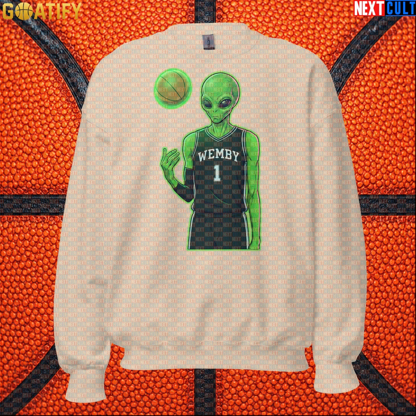Basketball Sweatshirt Alien Wemby Graphic for Spurs Fans, Victor Wembanyama NBA Gift |  | ["Basketball", "France", "NBA", "San Antonio Spurs", "Victor Wembanyama", "Wemby"]