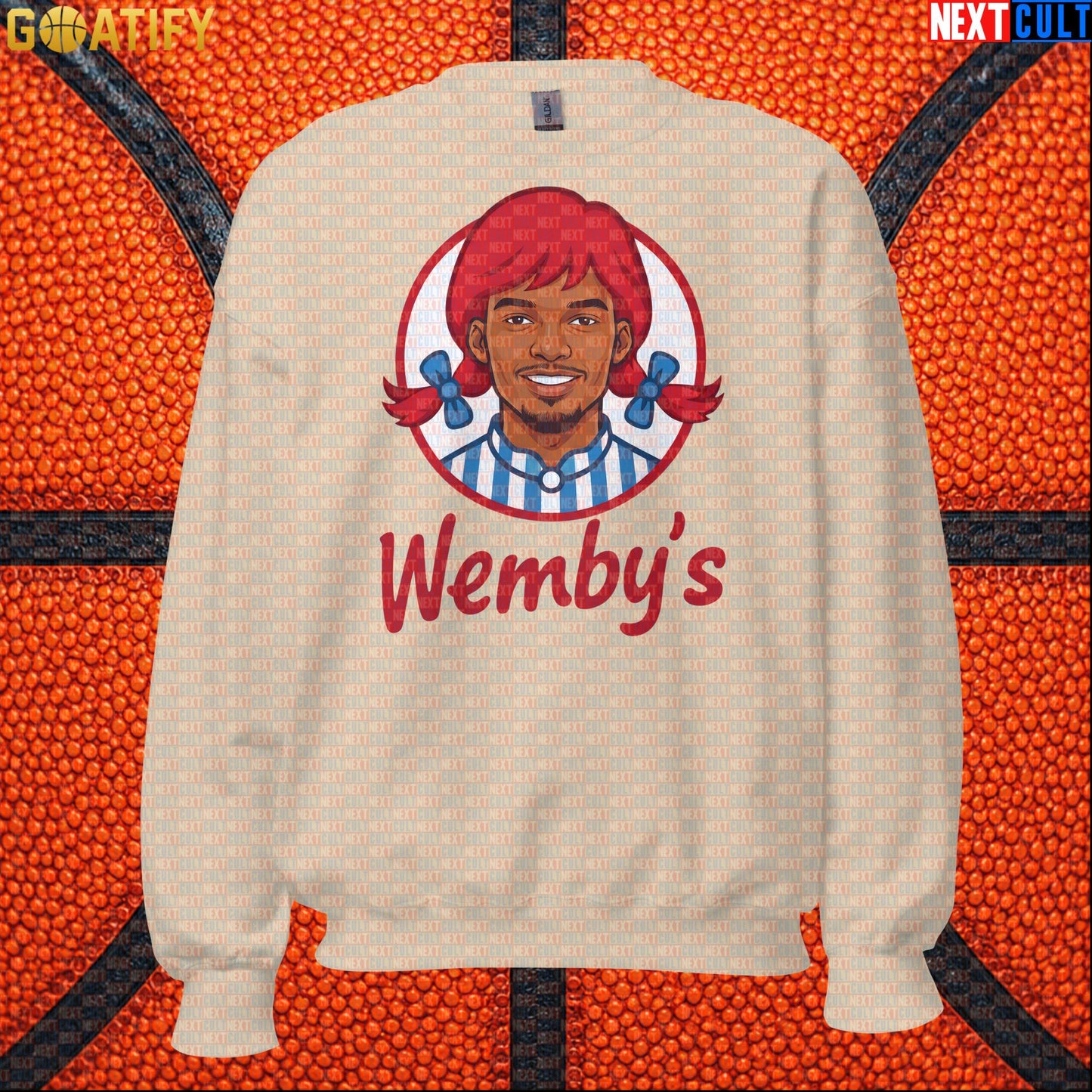 Basketball Sweatshirt Wemby's Logo Parody for Spurs Fans, Game Nights and Funny Gifts |  | ["Basketball", "France", "NBA", "San Antonio Spurs", "Victor Wembanyama", "Wemby"]