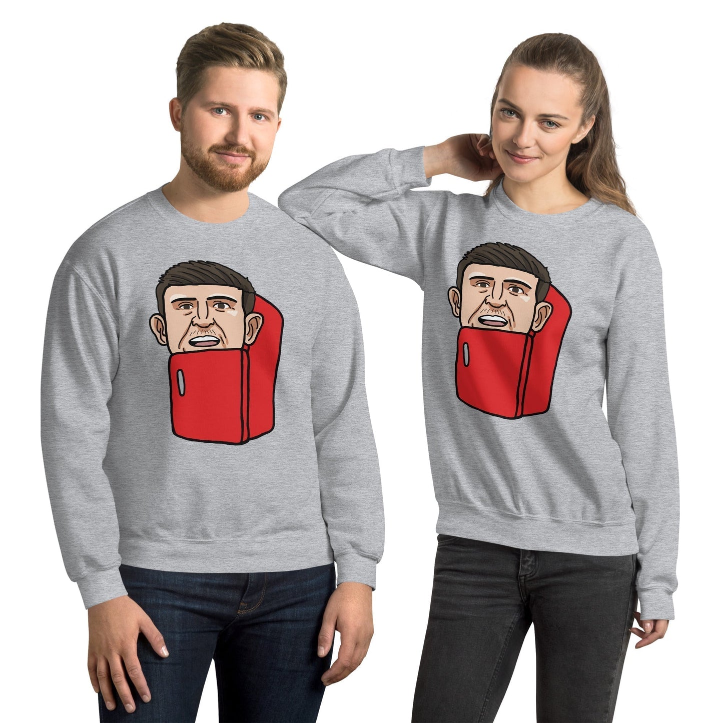 Harry ''The Fridge'' Maguire Unisex Sweatshirt Sport Grey Sweatshirts Football Harry Maguire Manchester United The Fridge Next Cult Brand