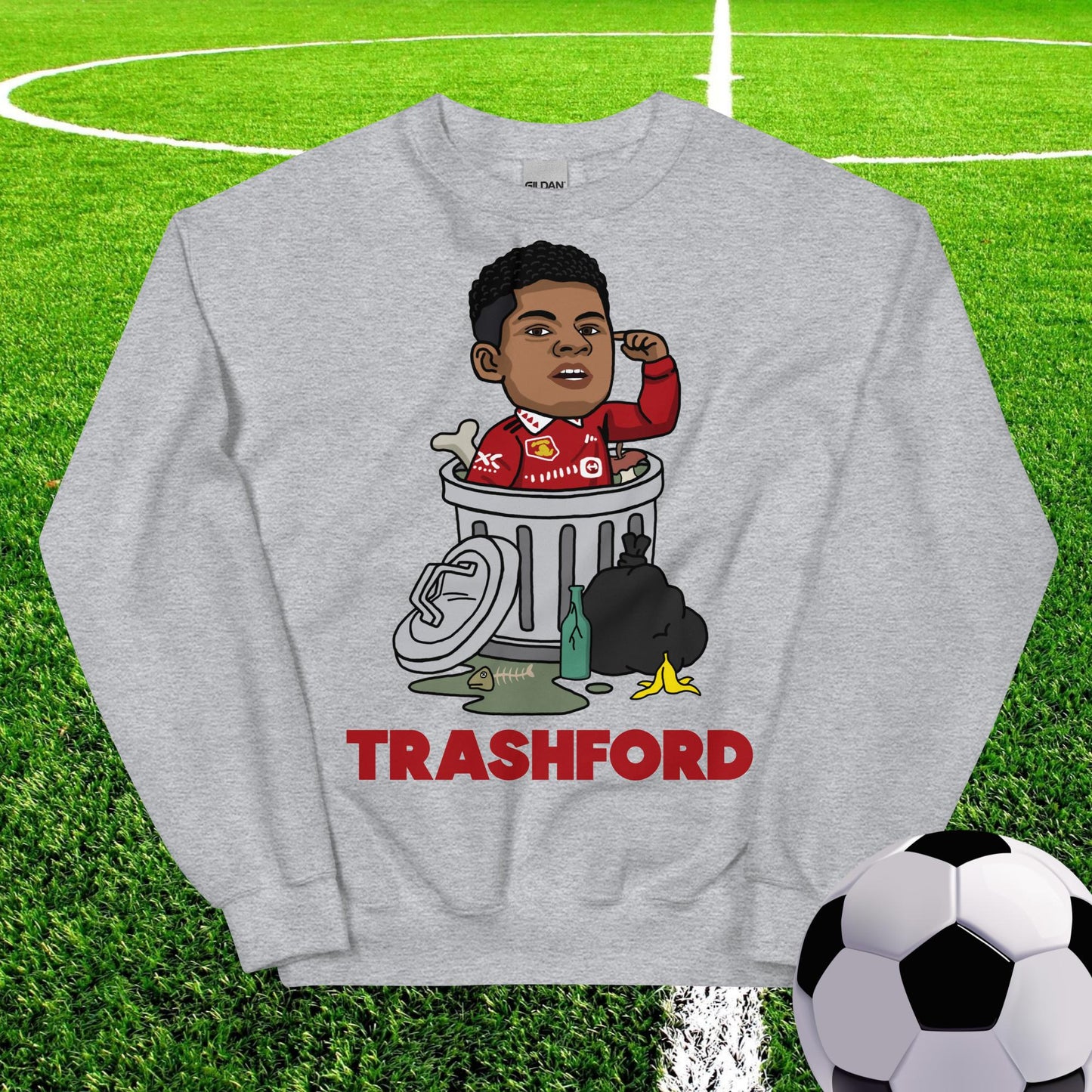 Trashford Marcus Rashford Manchester United Gift Man United Gift Marcus Rashford Unisex Sweatshirt Sport Grey Sweatshirts Football Manchester United Marcus Rashford Next Cult Brand