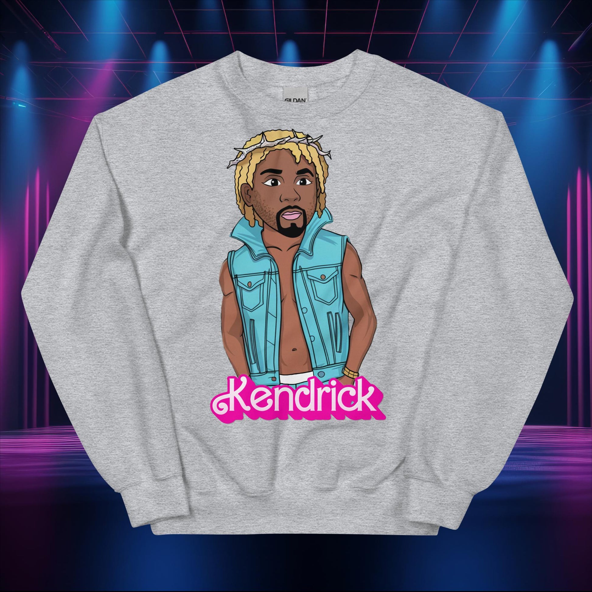 Kendrick Ken Ryan Gosling Barbie Hip Hop Rap Kendrick Lamar Unisex Sweatshirt Sport Grey Sweatshirts Barbie Ken Kendrick Lamar Movies Music Next Cult Brand