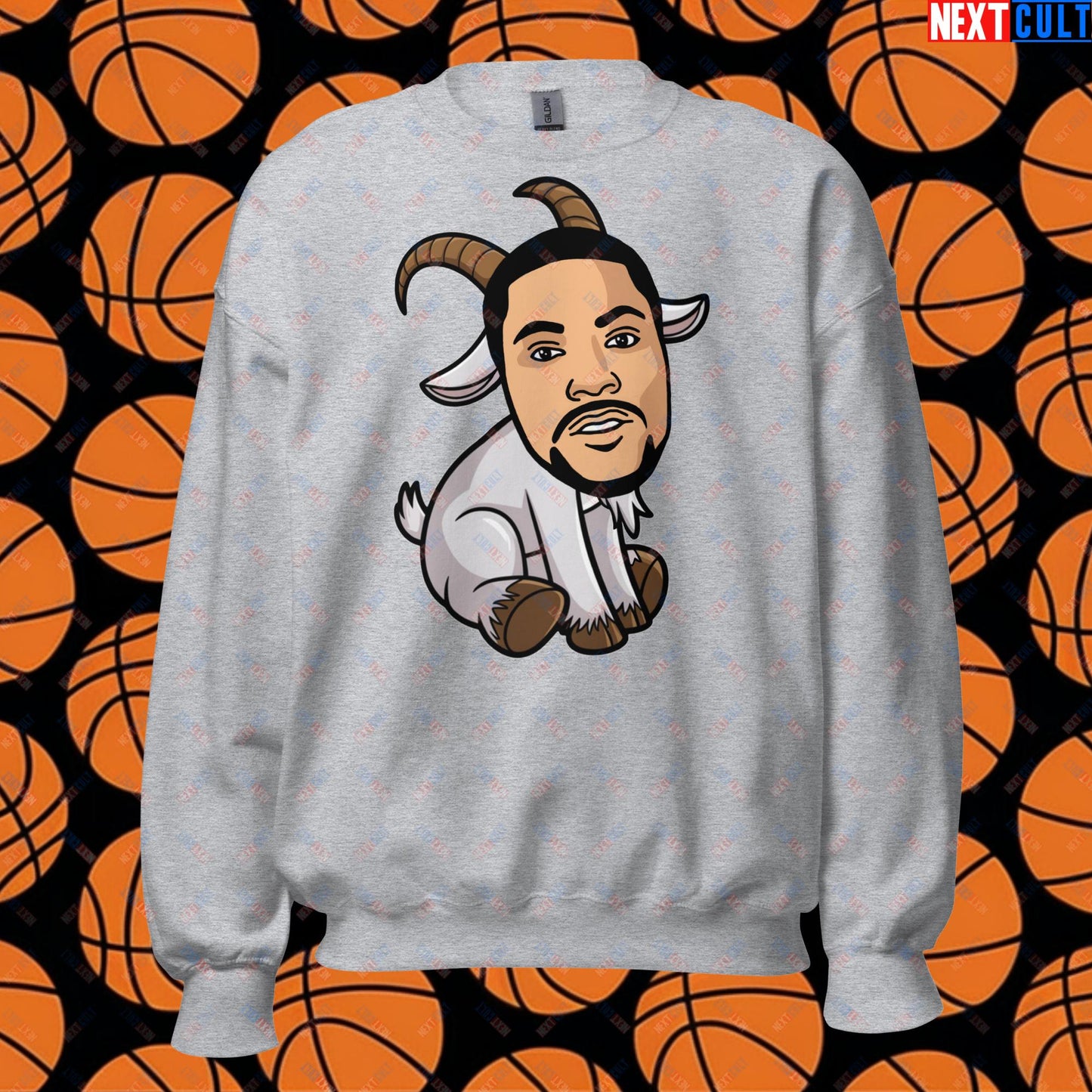 Derrick Rose G.O.A.T. Sweatshirt - Funny Basketball Meme Jumper - Greatest of All Time Pullover for Basketball Fans - Perfect Gift for Derrick Rose Fans Unisex Sweatshirt Sport Grey Sweatshirts Basketball Chicago Bulls Derrick Rose G.O.A.T. NBA Next Cult Brand