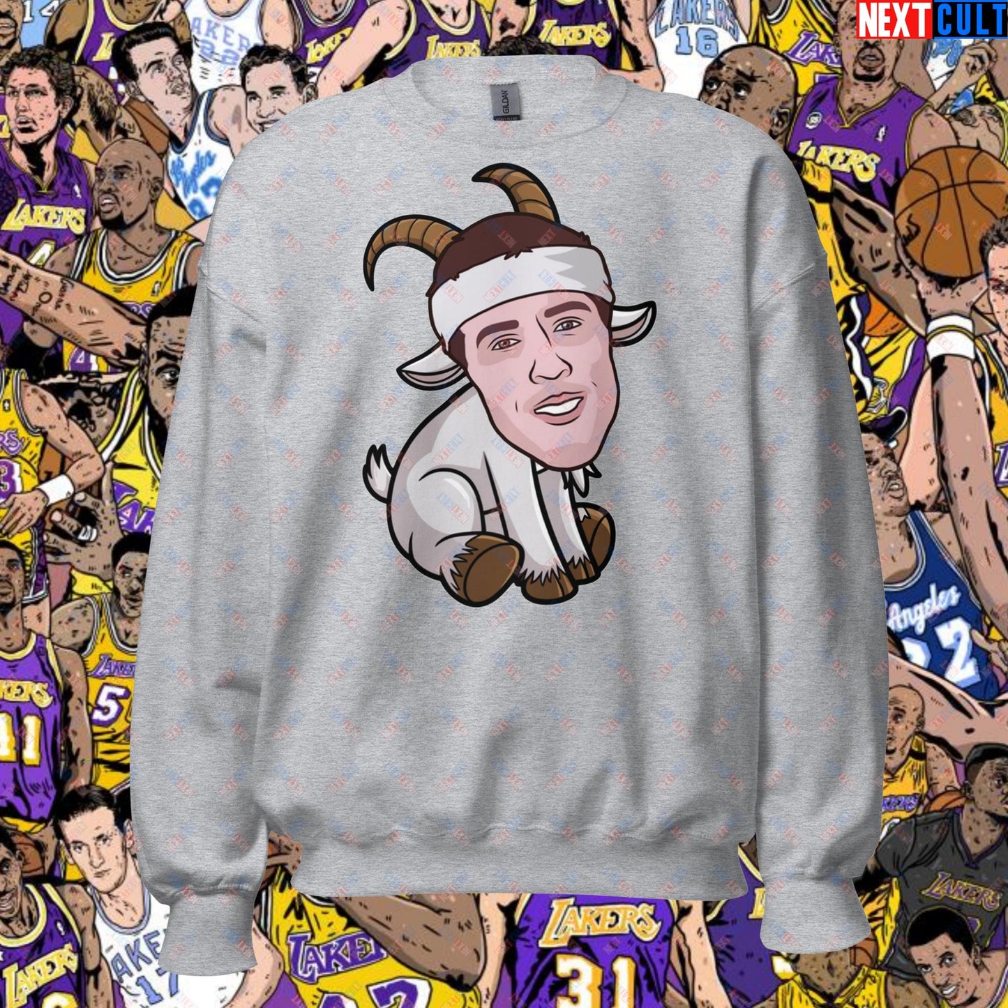 Austin Reaves G.O.A.T. Sweatshirt - Funny Basketball Meme Jumper - Greatest of All Time Pullover for Basketball Fans - Perfect Gift for Austin Reaves Fans Unisex Sweatshirt Sport Grey Sweatshirts Austin Reaves Basketball G.O.A.T. Los Angeles Lakers NBA Next Cult Brand