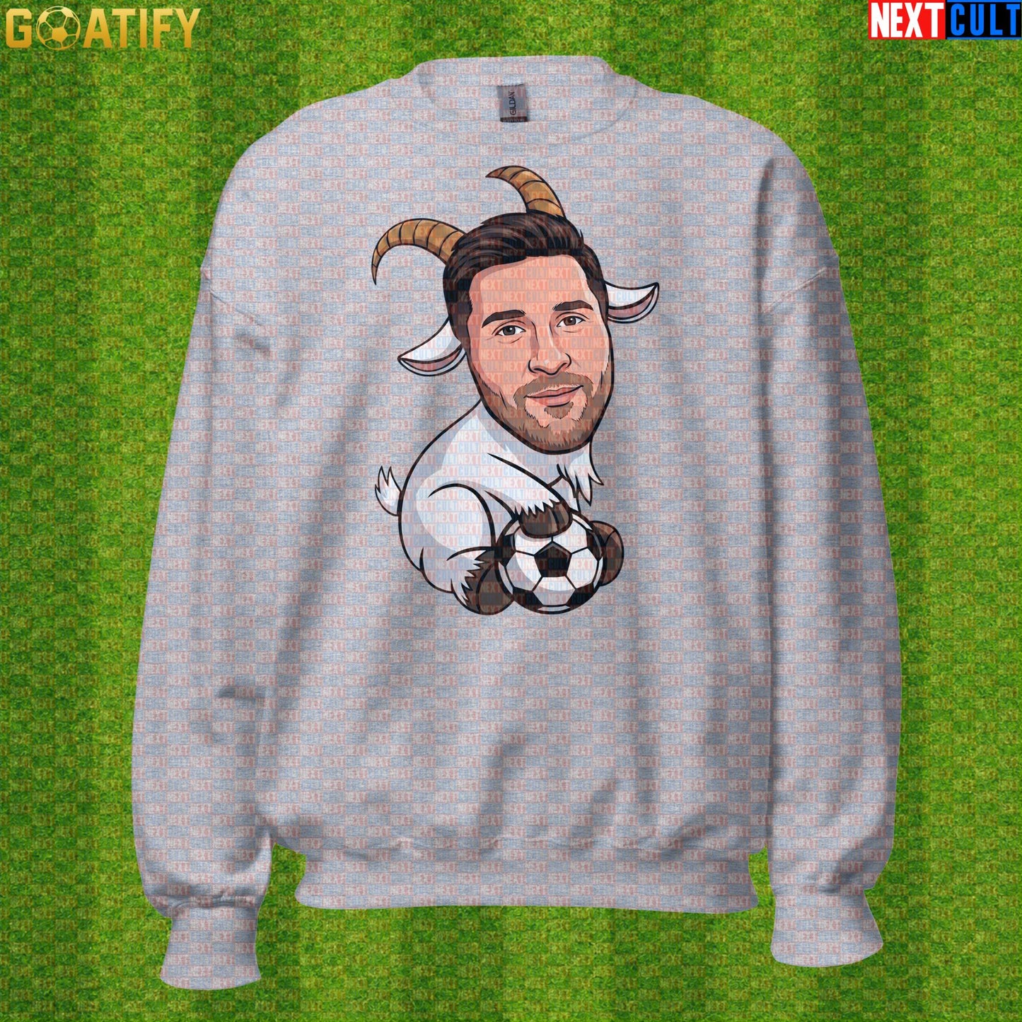 Lionel Messi Sweatshirt - GOAT Soccer Crewneck Gift for Argentina World Cup Football Fans |  | ["Argentina", "Barcelona", "Football", "Inter Miami", "Lionel Messi", "Soccer"]