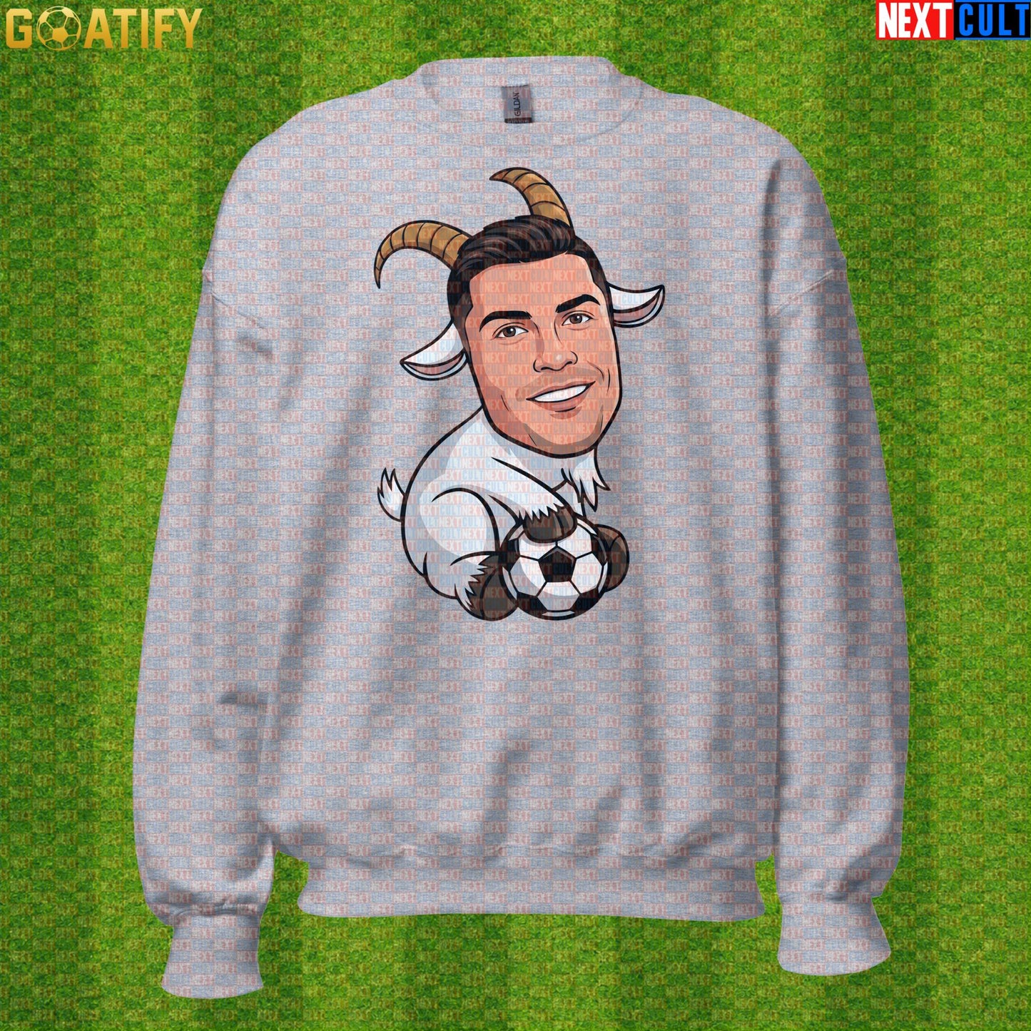 Cristiano Ronaldo Sweatshirt – GOAT Soccer Crewneck Gift for Portugal and World Cup Fans |  | ["Al Nassr", "Cristiano Ronaldo", "Football", "Juventus", "Manchester United", "Portugal", "Real Madrid", "Soccer"]