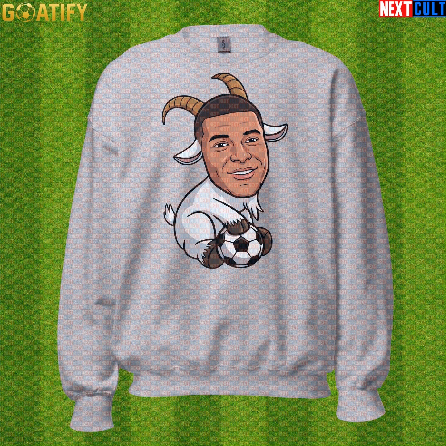 Kylian Mbappe Sweatshirt – GOAT Soccer Crewneck Football Gift for France and Real Madrid Fans |  | ["Football", "France", "Kylian Mbappe", "PSG", "Real Madrid", "Soccer"]