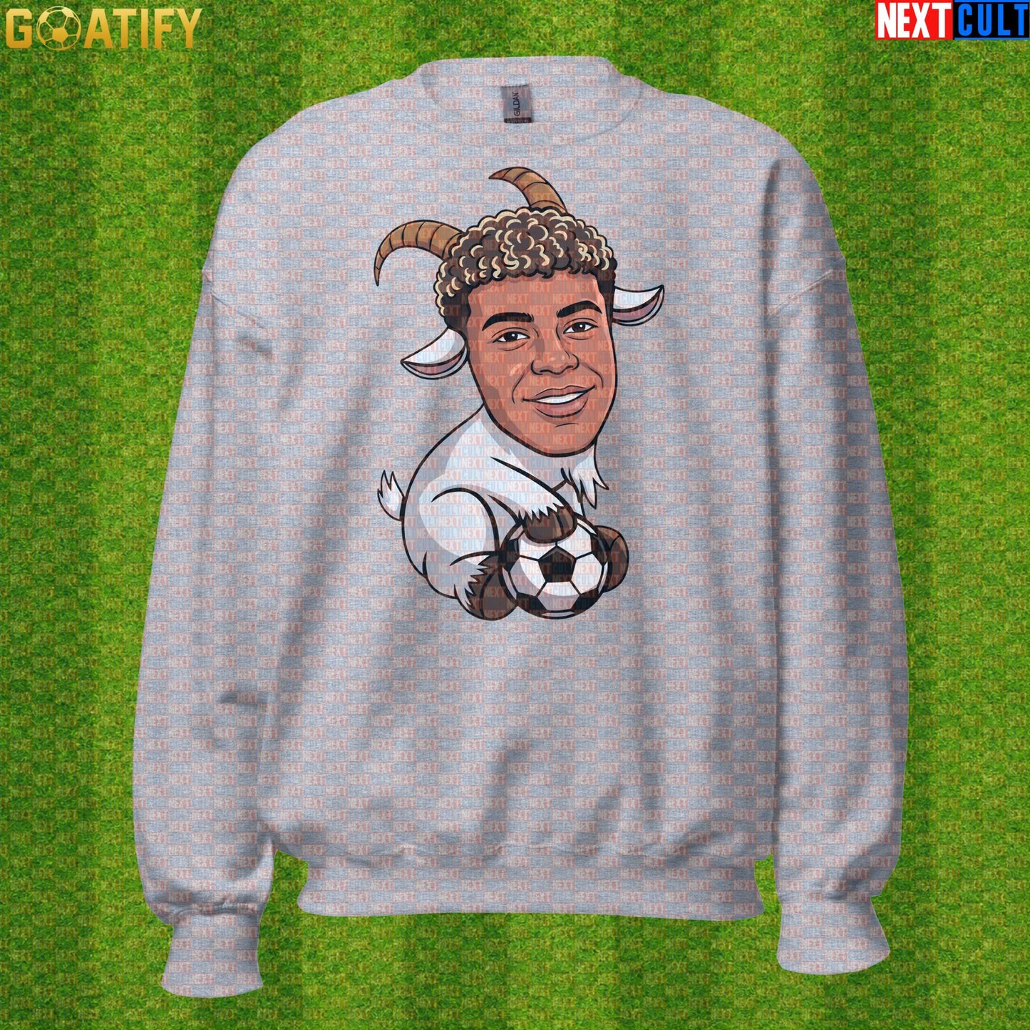 Lamine Yamal Sweatshirt – Young GOAT Football Crewneck Gift for Barcelona Supporters Sport Grey Next Cult Brand
