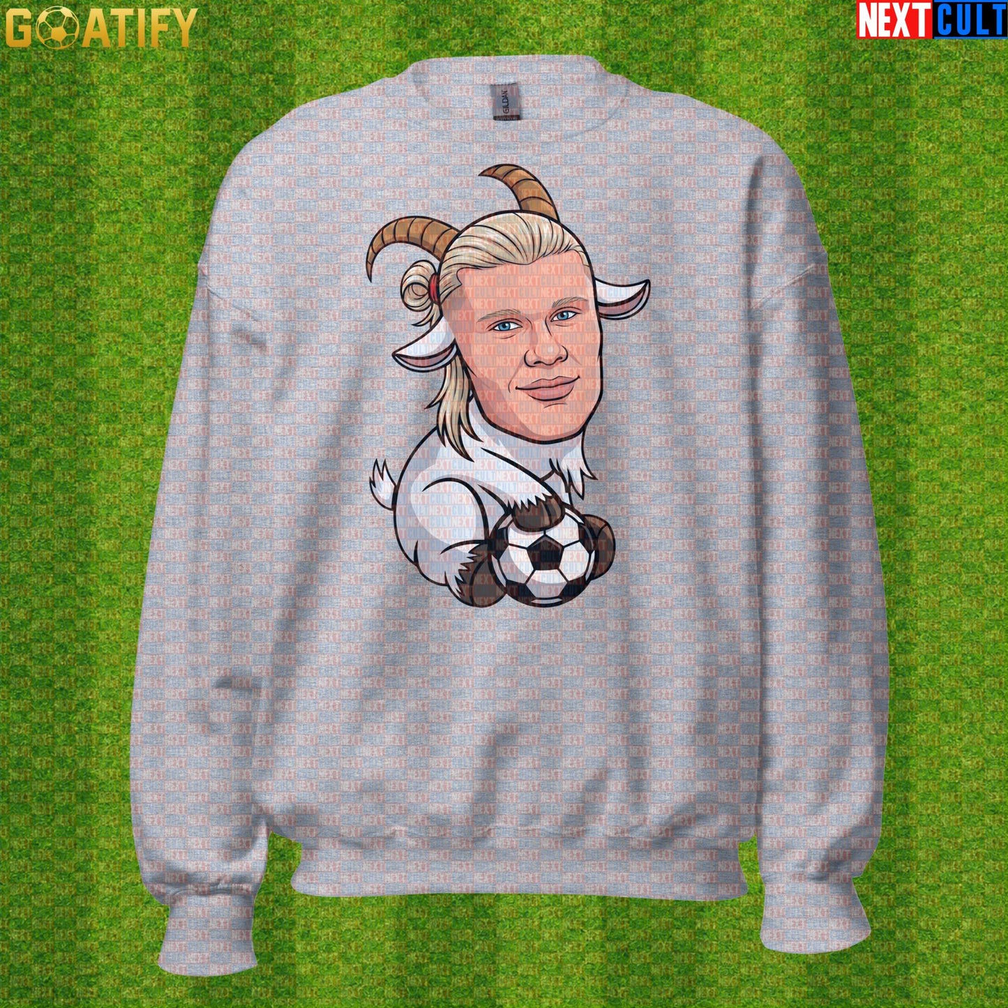 Erling Haaland Sweatshirt – Nordic GOAT Crewneck for Norway and Borussia Dortmund Fans |  | ["Borussia Dortmund", "Erling Haaland", "Football", "Manchester City", "Norway", "Soccer"]