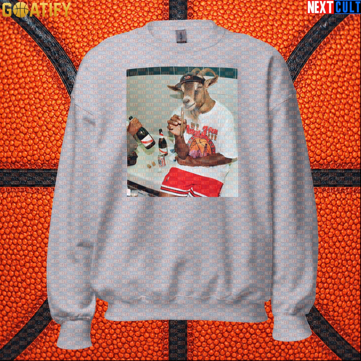 Michael Jordan Sweatshirt – Repeat 3-Peat Champion Crewneck for Chicago Bulls NBA Fans |  | ["Basketball", "Chicago Bulls", "Michael Jordan", "NBA"]