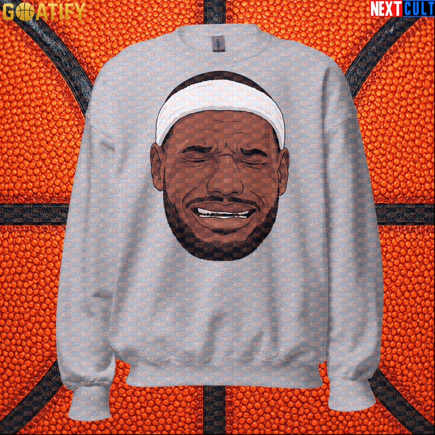 Crying LeBron Meme Sweatshirt – Funny NBA Basketball Crewneck Gift for Sports Fans |  | ["Basketball", "LeBron James", "NBA"]