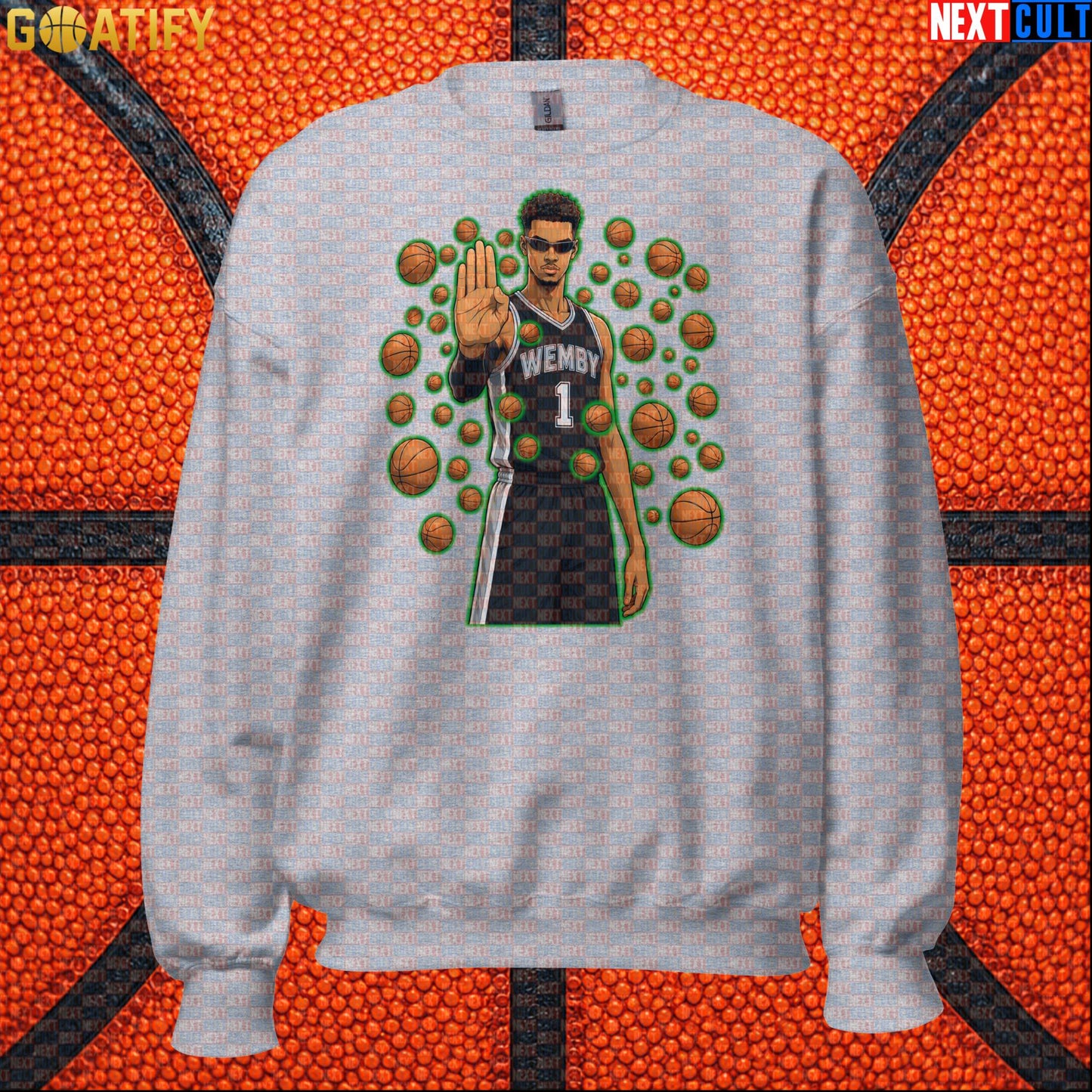Basketball Sweatshirt Wemby Matrix Stopper Meme Gift for Spurs Fans and NBA Collectors |  | ["Basketball", "France", "NBA", "San Antonio Spurs", "Victor Wembanyama"]