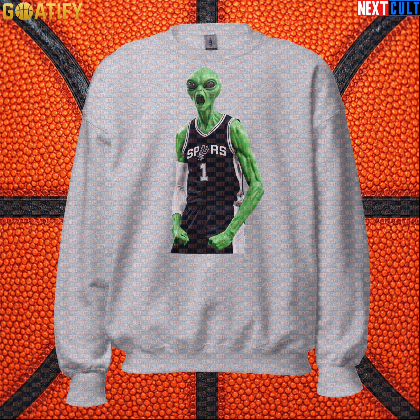 Basketball Sweatshirt Alien Wemby Celebration Graphic for Victor Wembanyama and Spurs Fans |  | ["Basketball", "France", "NBA", "San Antonio Spurs", "Victor Wembanyama", "Wemby"]